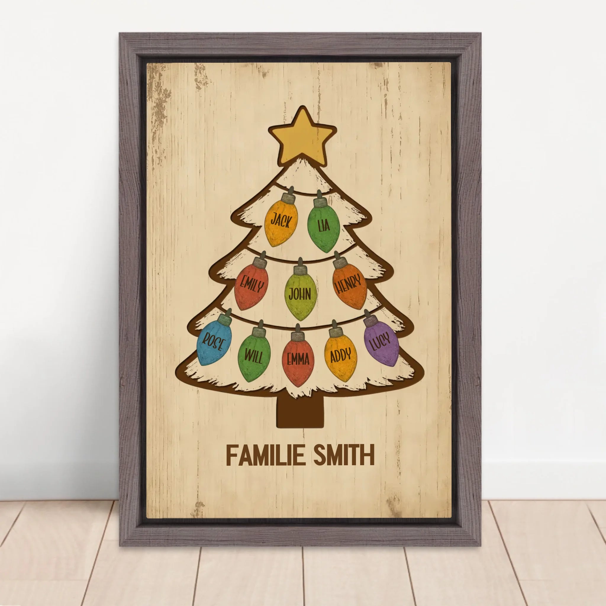 Vertical Framed  Canvas-Oak 2026