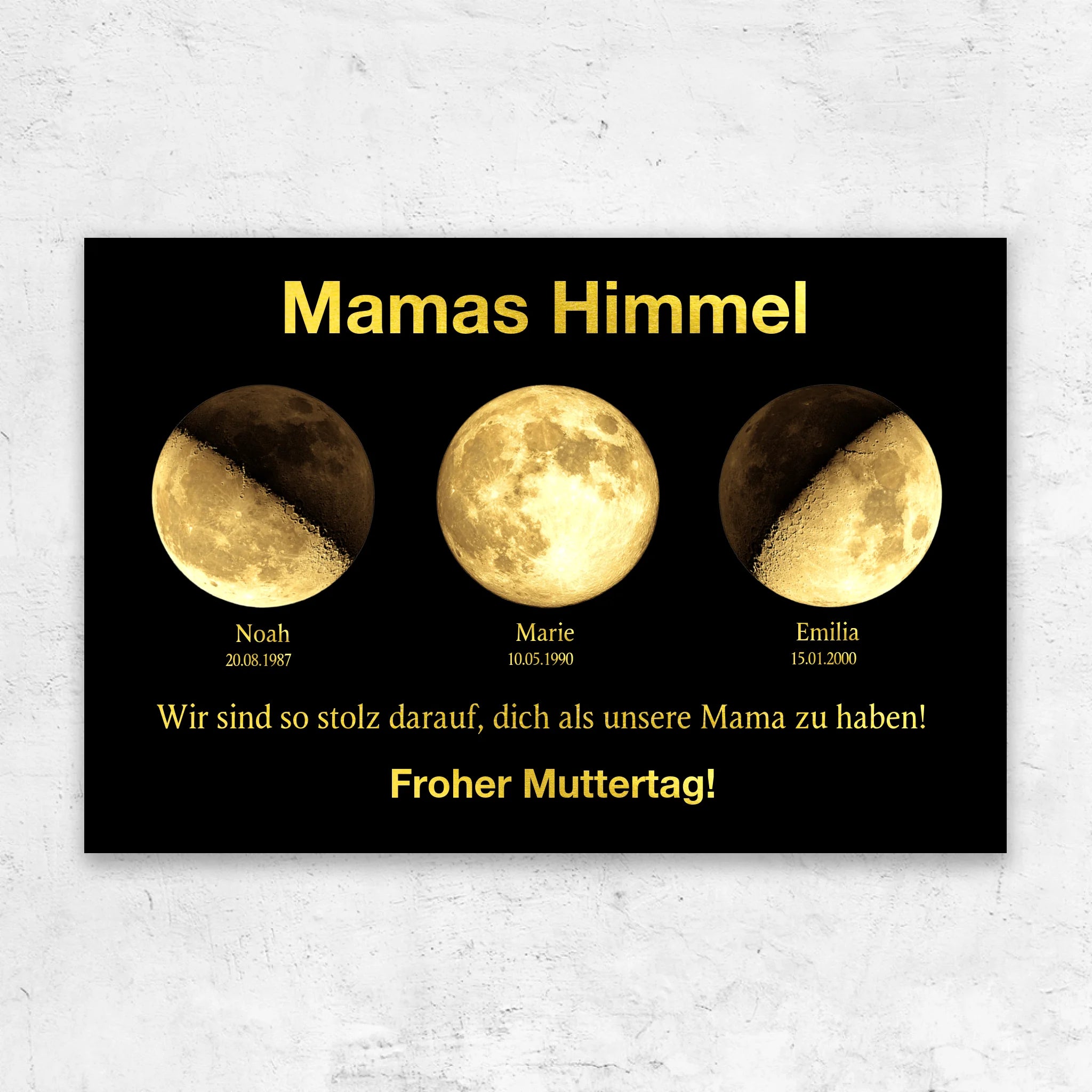 Personalisierte Leinwand "Mamas Universum"
