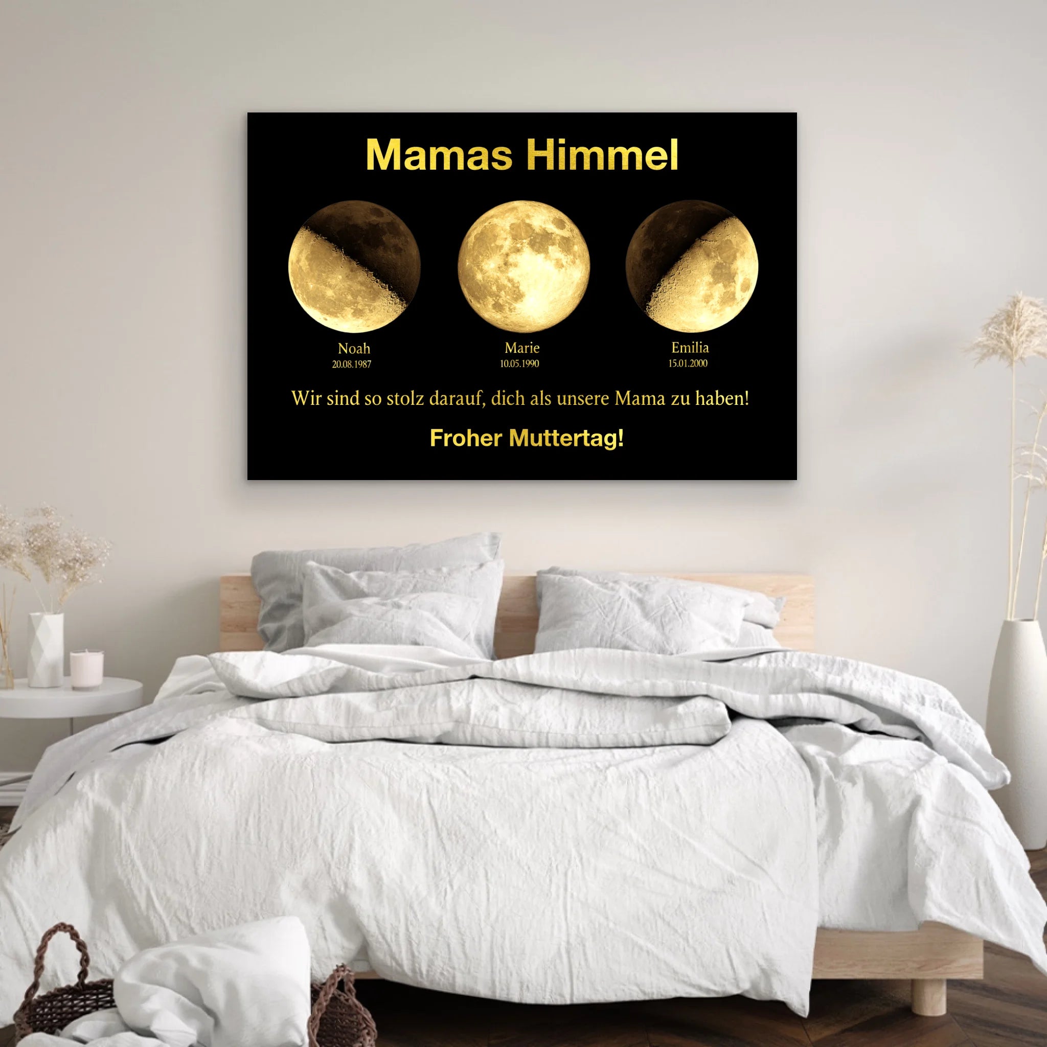 Personalisierte Leinwand "Mamas Universum"