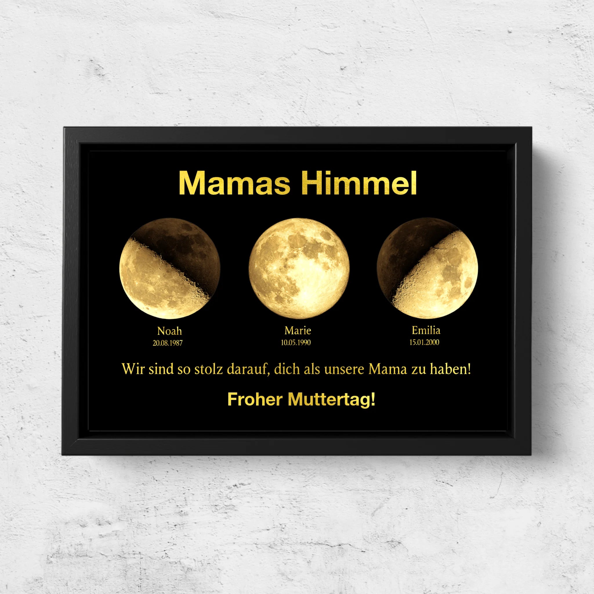 Personalisierte Leinwand "Mamas Universum"