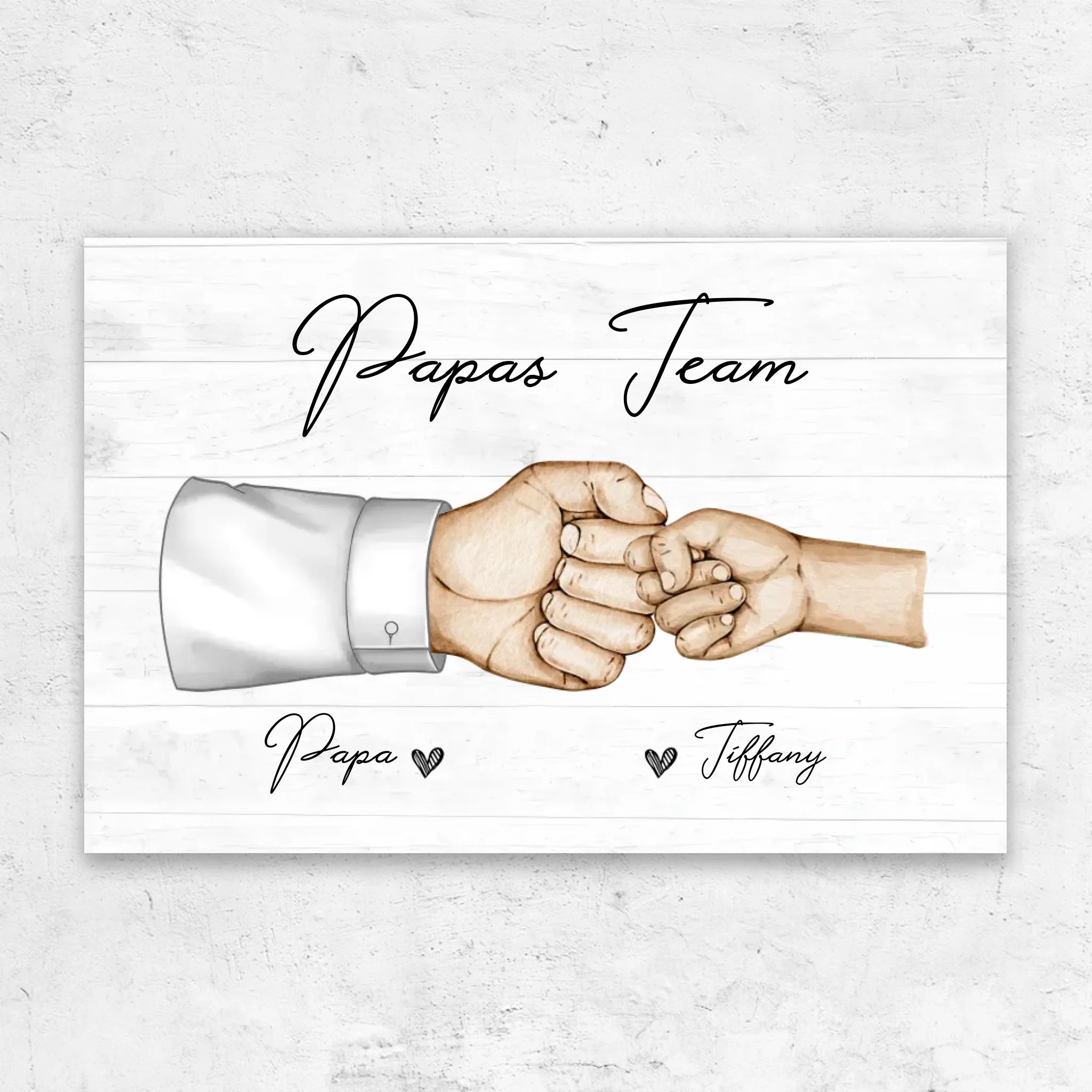 Personalisierte Leinwand "Papas Team"
