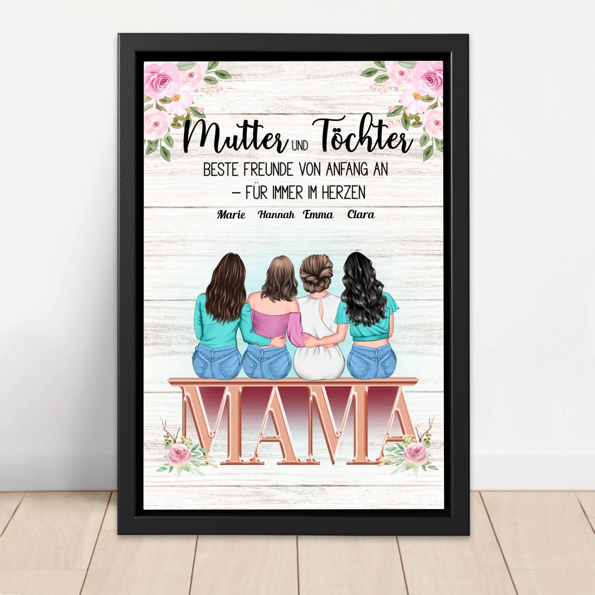 Personalisierte Leinwand "Mutter und Tochter"