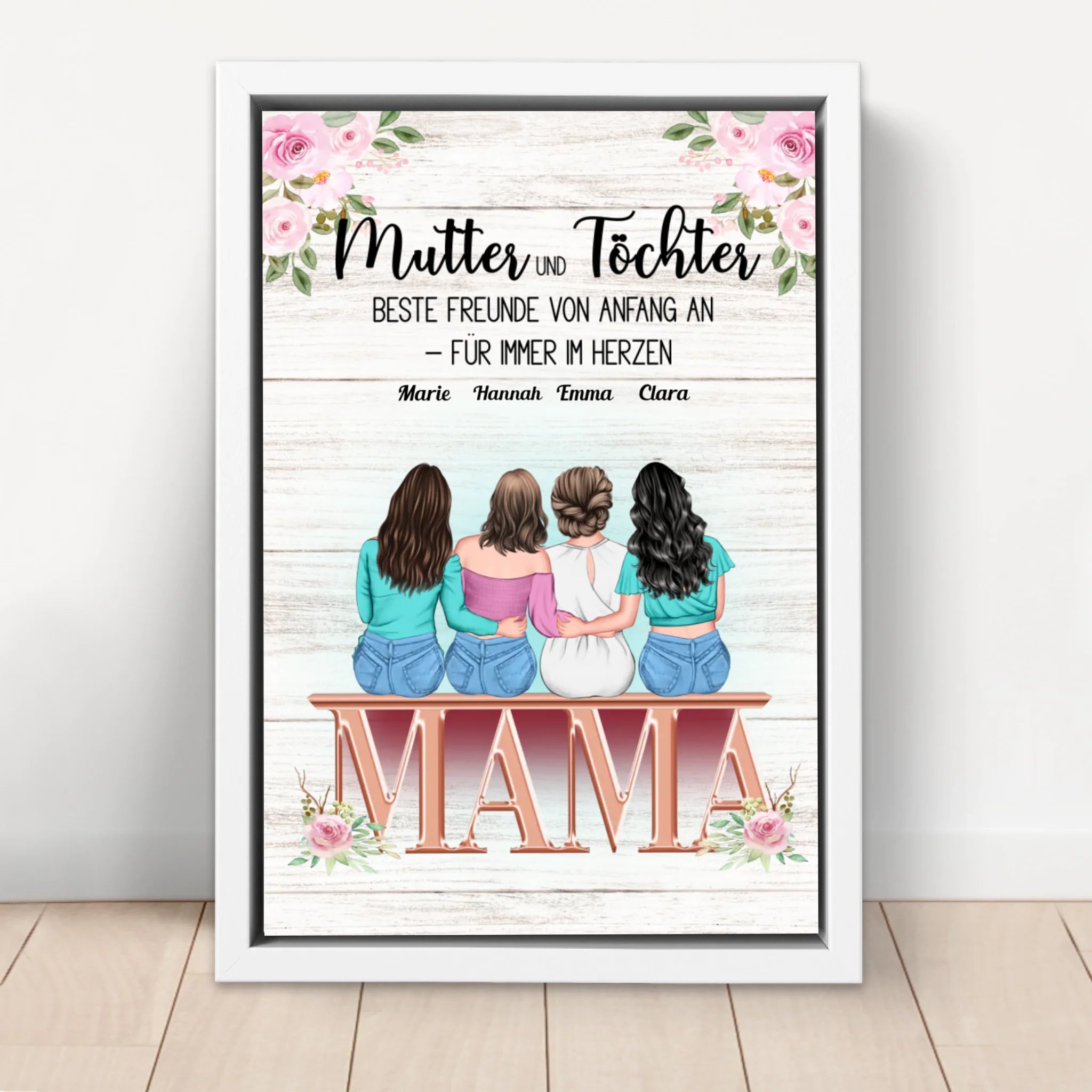 Personalisierte Leinwand "Mutter und Tochter"