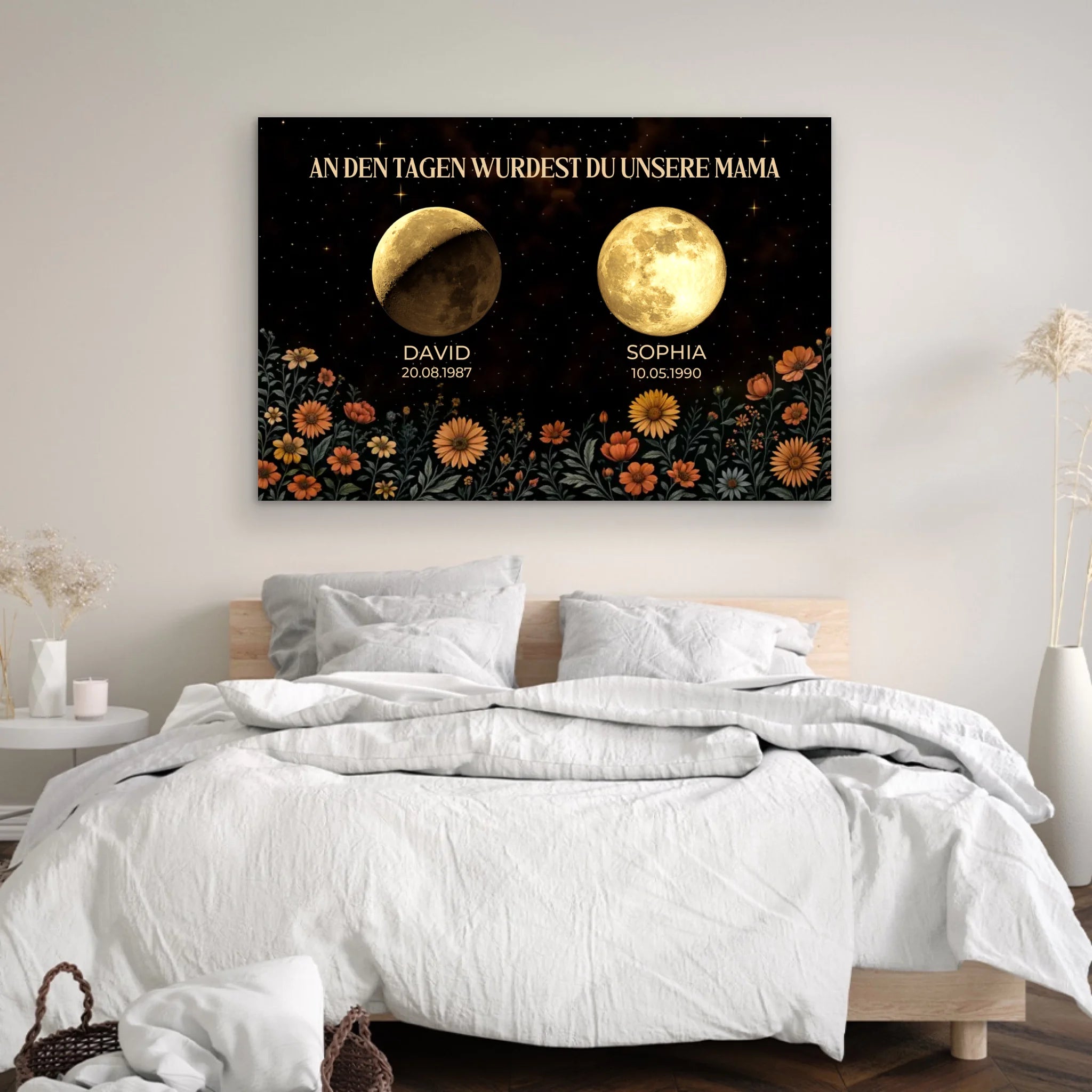 Personalisierte Leinwand "Die Tage, an denen du Mama wurdest"