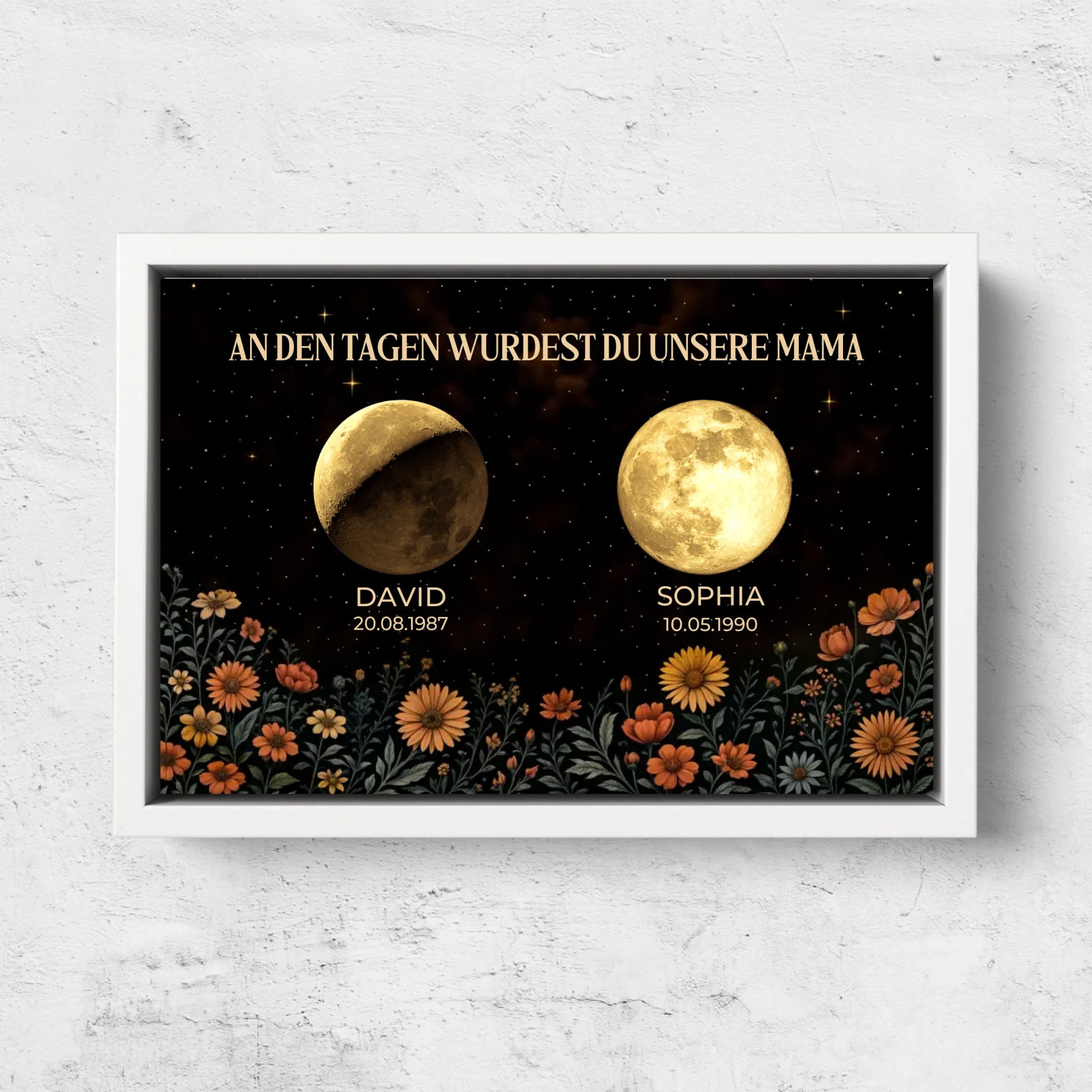 Personalisierte Leinwand "Die Tage, an denen du Mama wurdest"