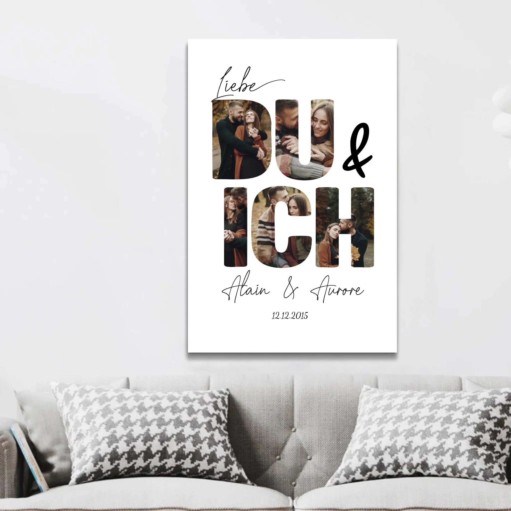 Personalisierte Leinwand "Du und ich"