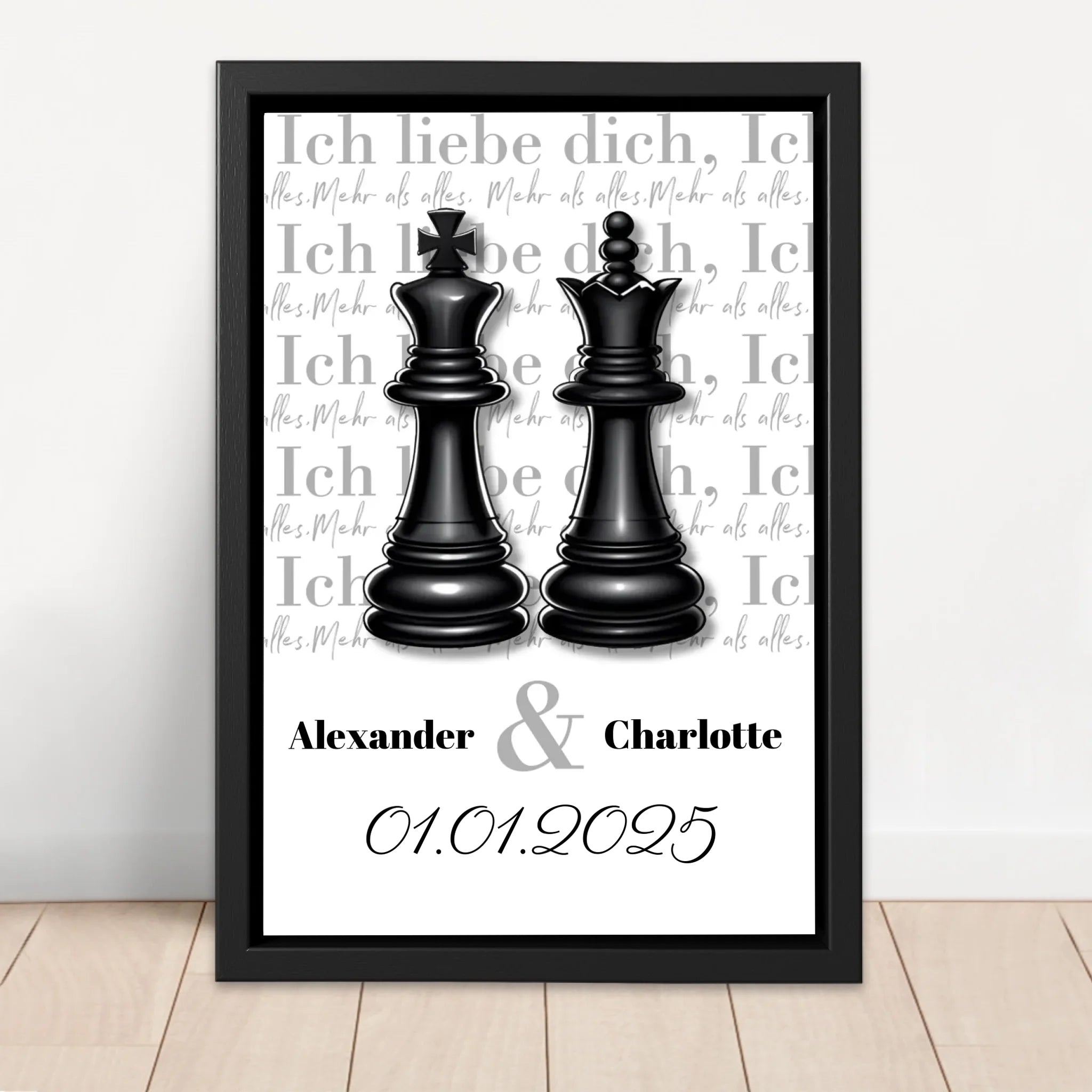 Personalisierte Leinwand "Die Dame und der König"