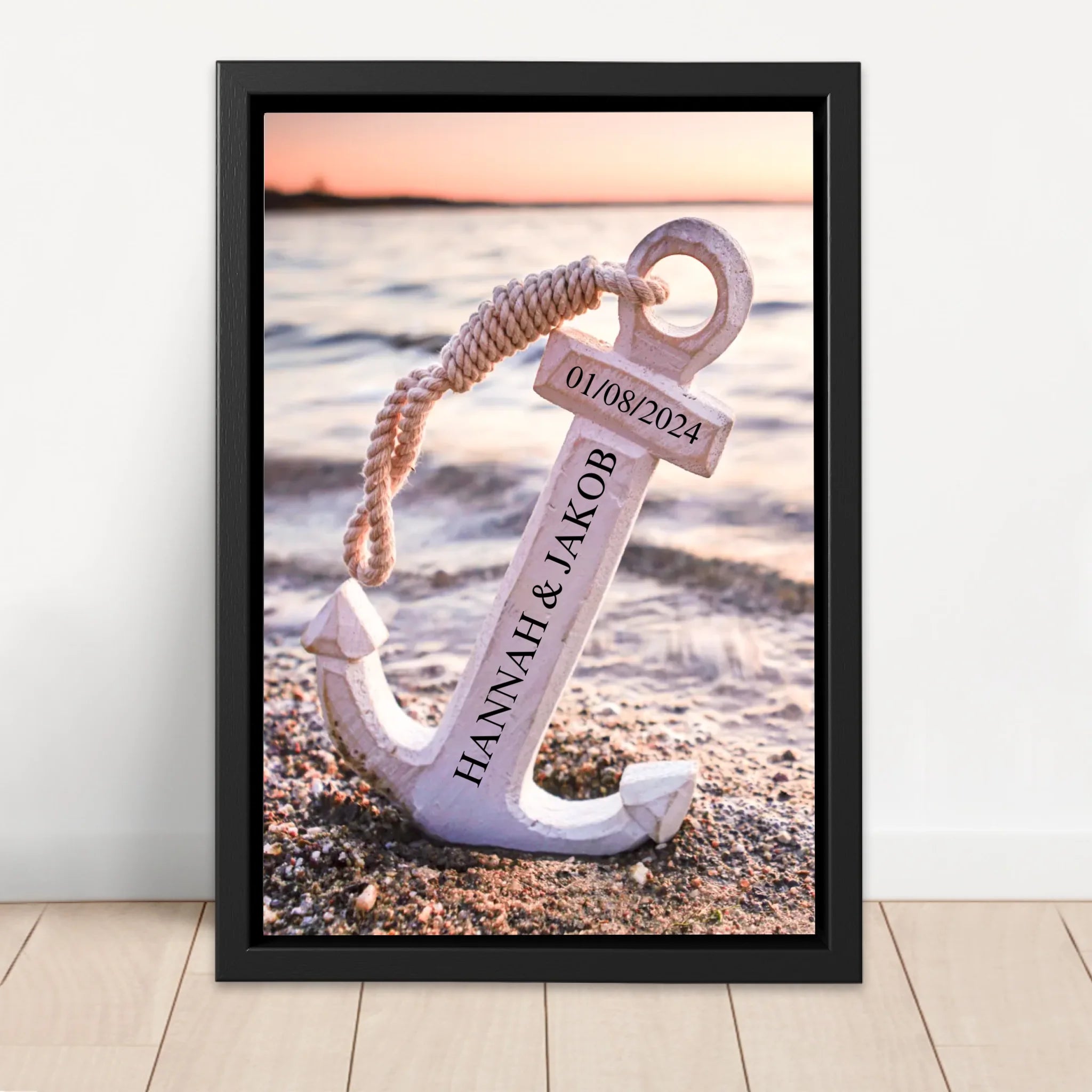 Personalisierte Leinwand "Gemeinsamer Anker"