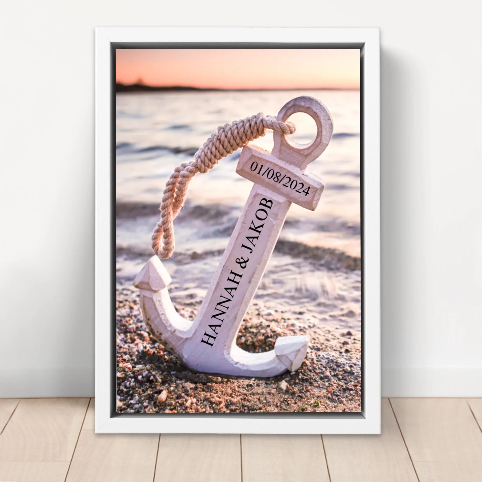 Personalisierte Leinwand "Gemeinsamer Anker"