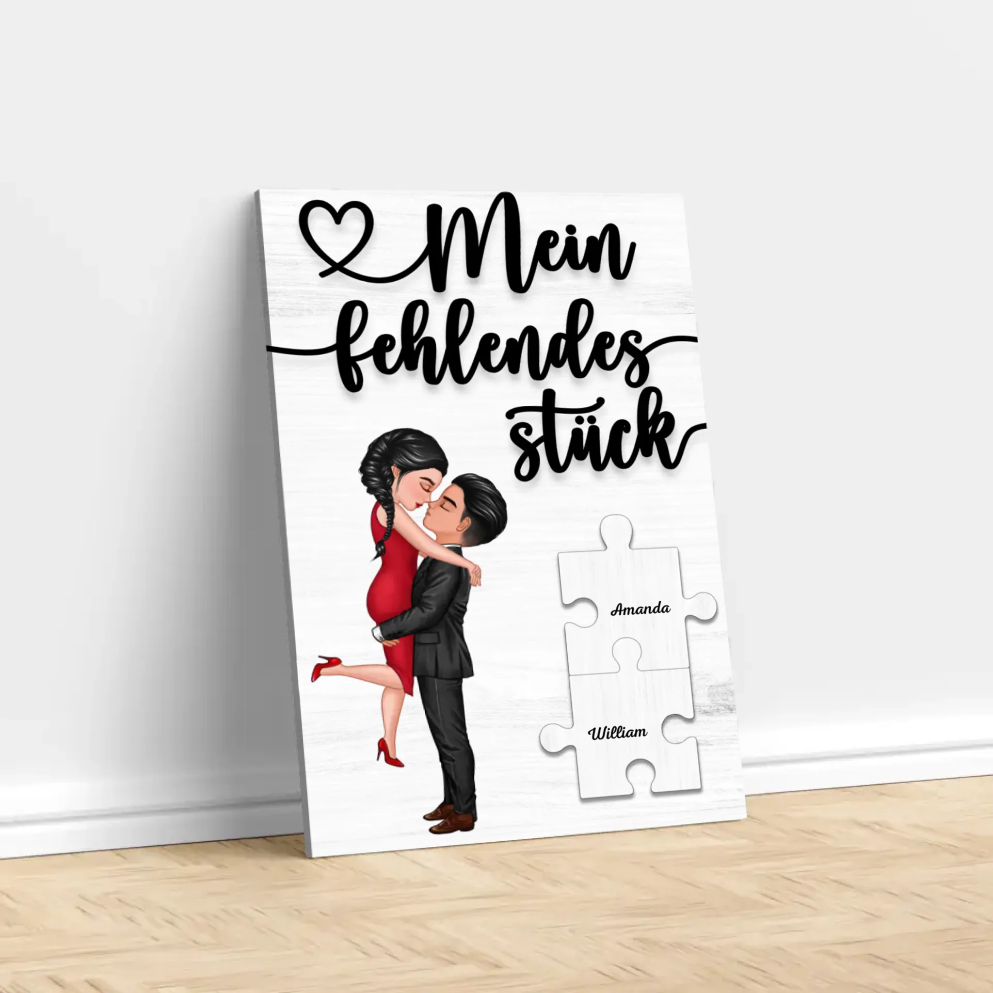 Personalisierte Leinwand "Das fehlende Stück"