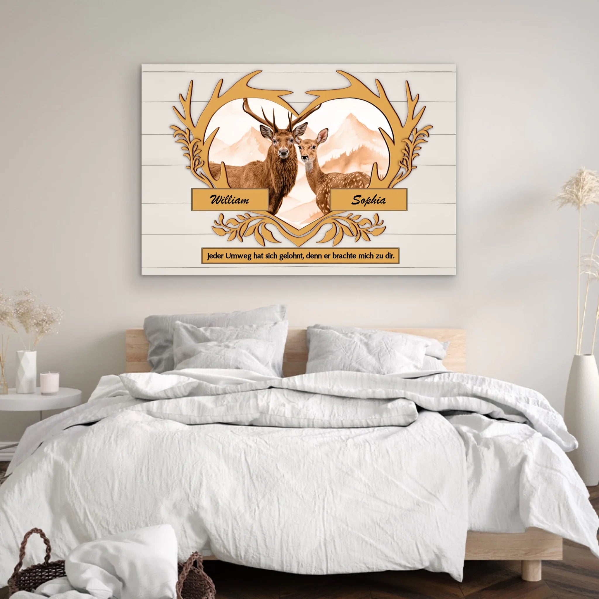 Personalisierte Leinwand "Jeder Umweg hat sich gelohnt"