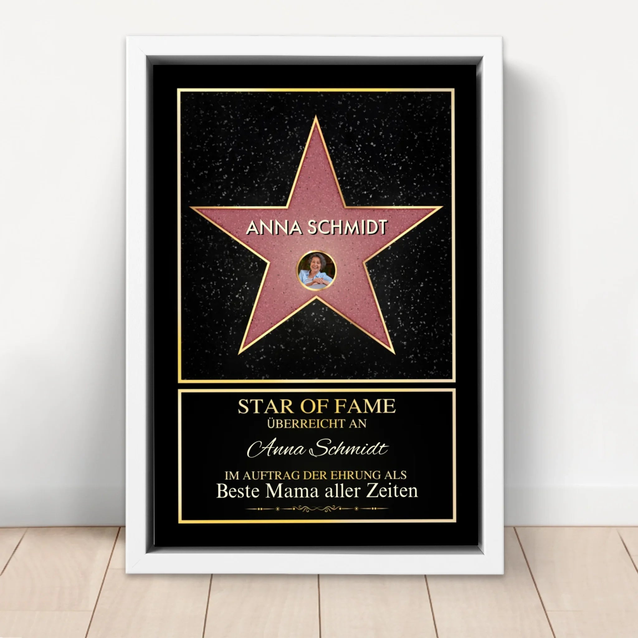 Personalisierte Leinwand "Star of Fame - mit eigenem Foto"