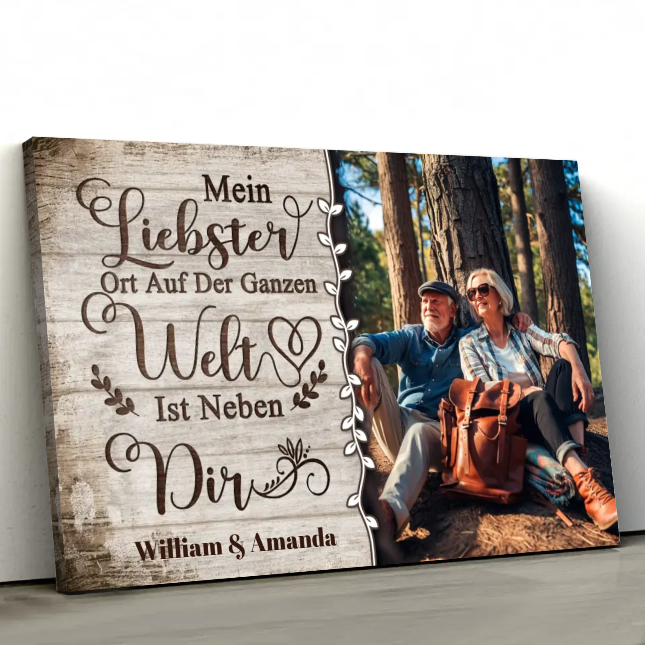 Personalisierte Leinwand "Mein Lieblingsort auf der ganzen Welt"