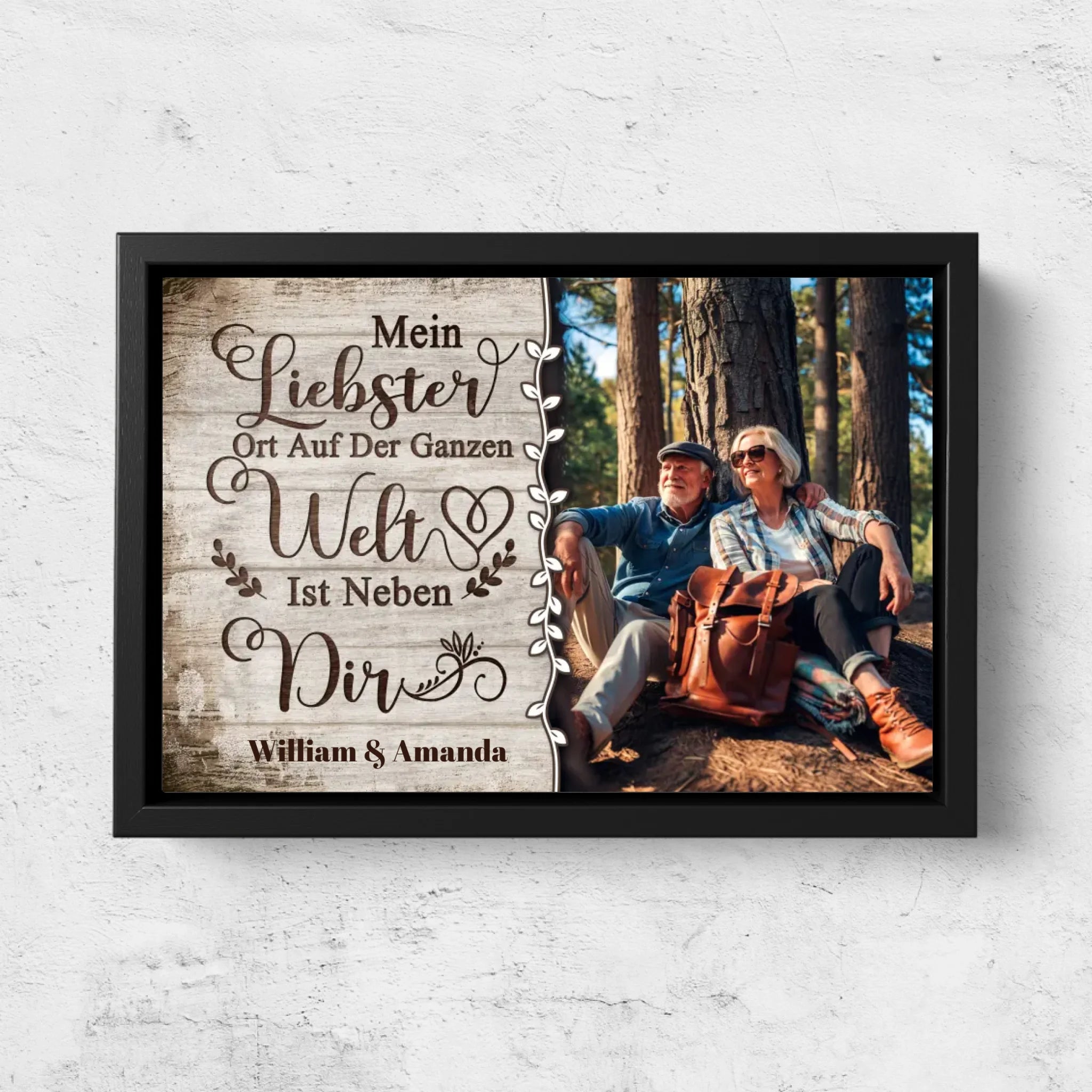 Personalisierte Leinwand "Mein Lieblingsort auf der ganzen Welt"