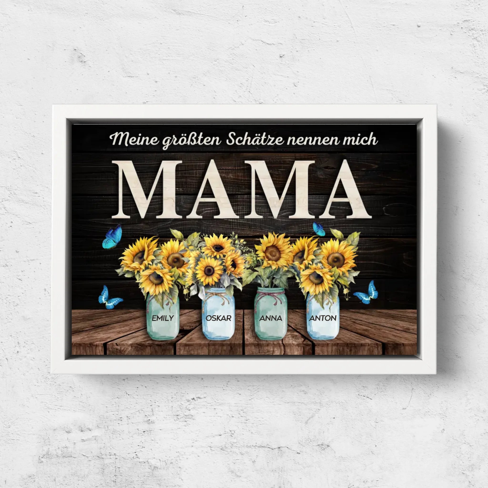 Personalisierte Leinwand "Meine größten Schätze nennen mich Mama"