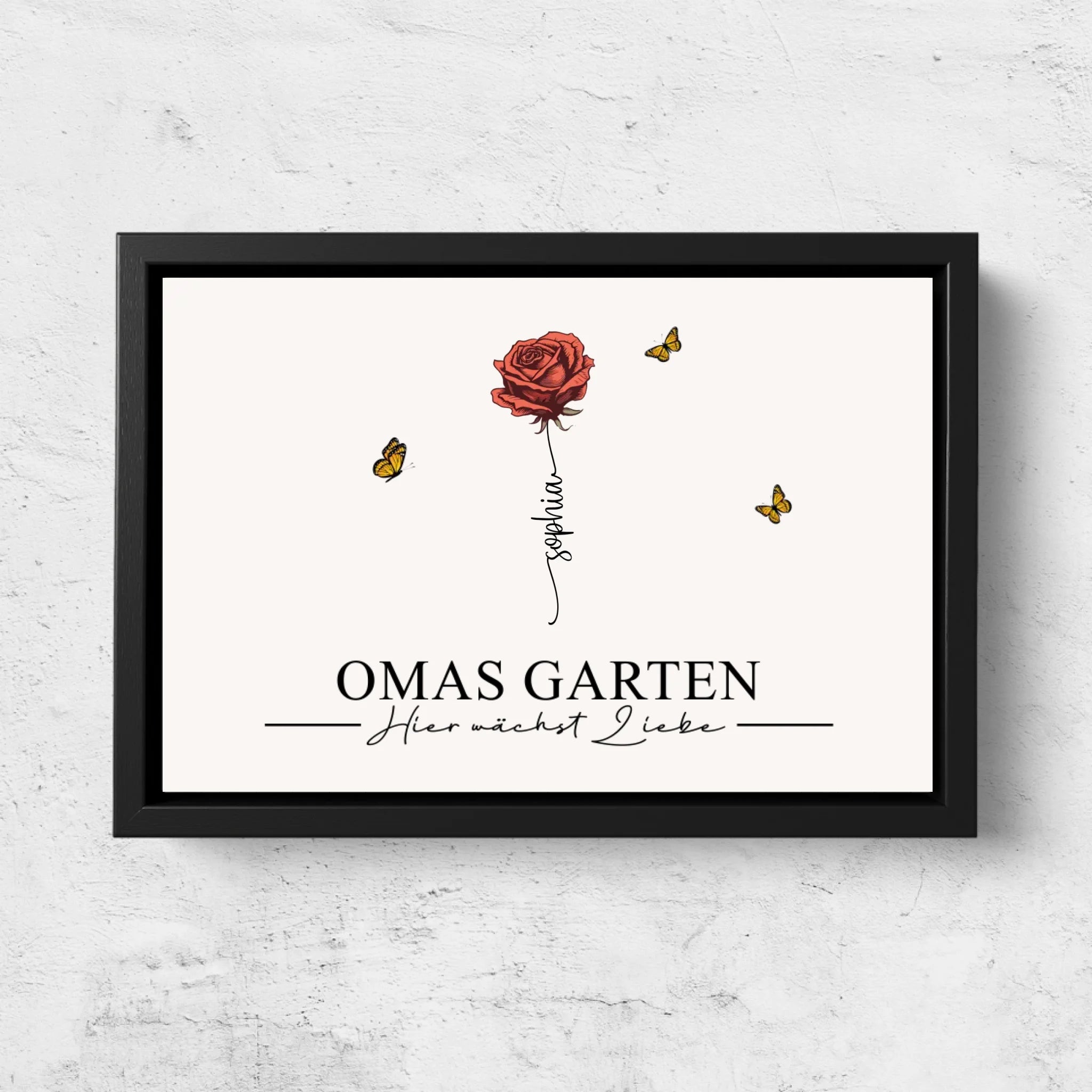 Personalisierte Leinwand "Omas Garten"