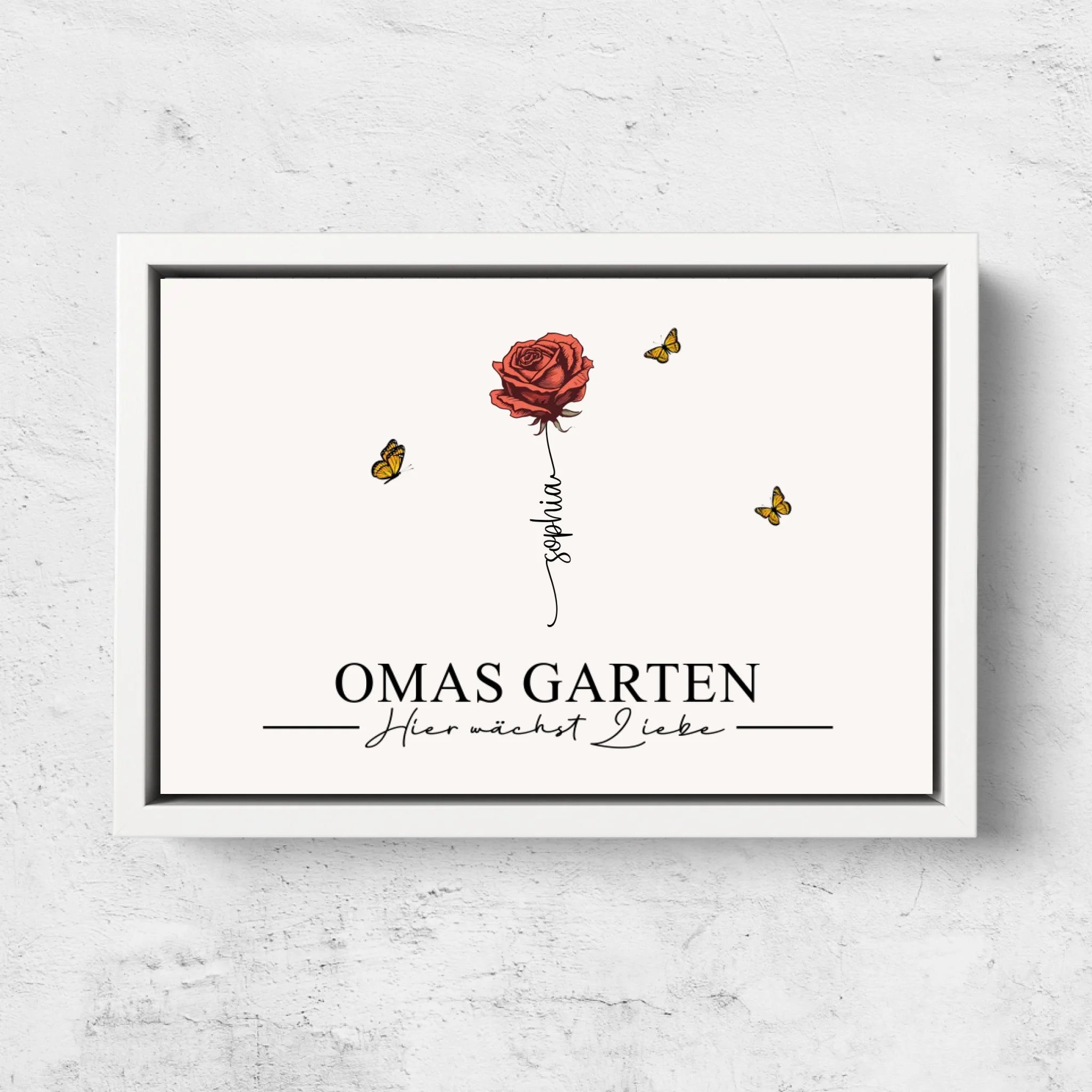 Personalisierte Leinwand "Omas Garten"