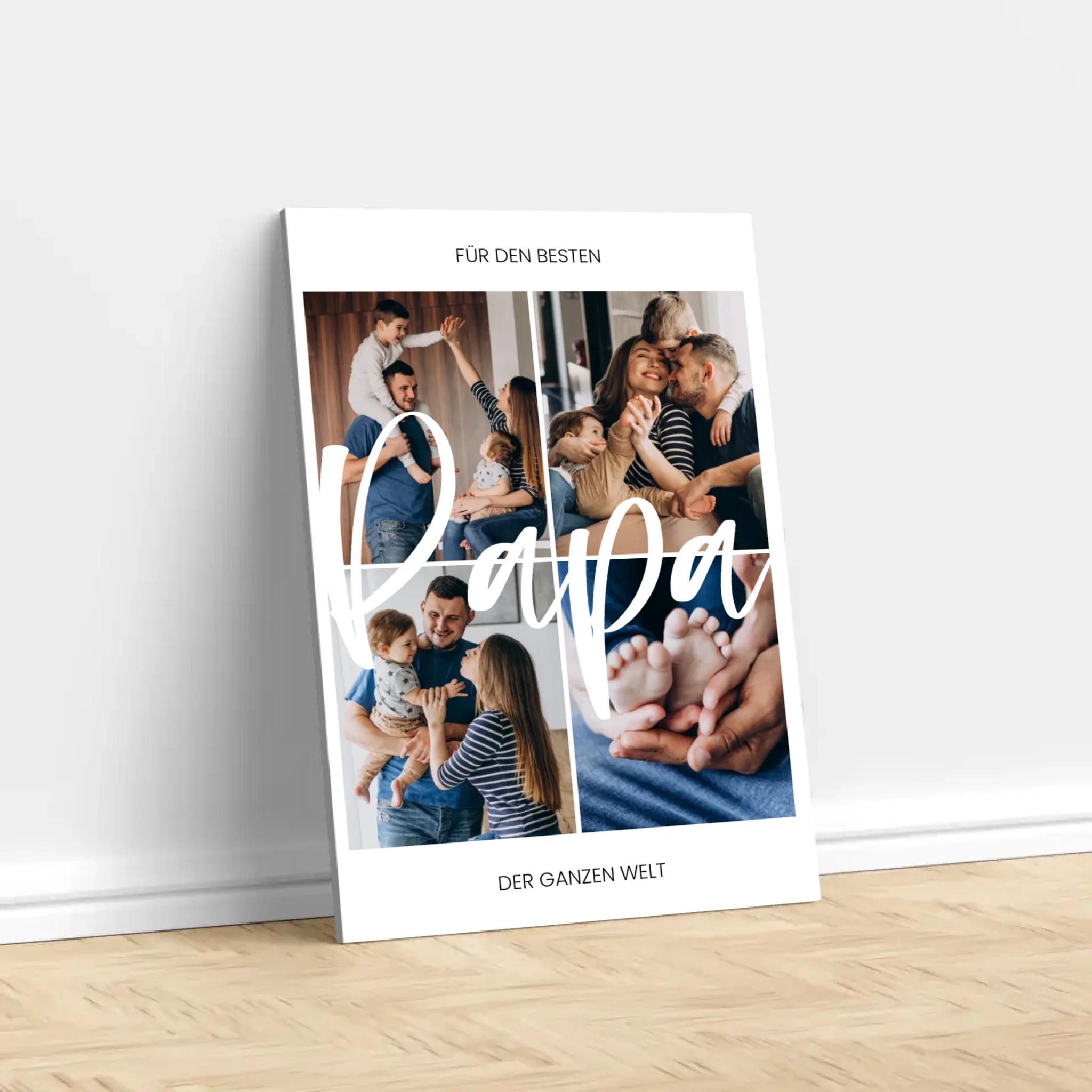 Personalisierte Leinwand "Für den besten Papa der Welt"