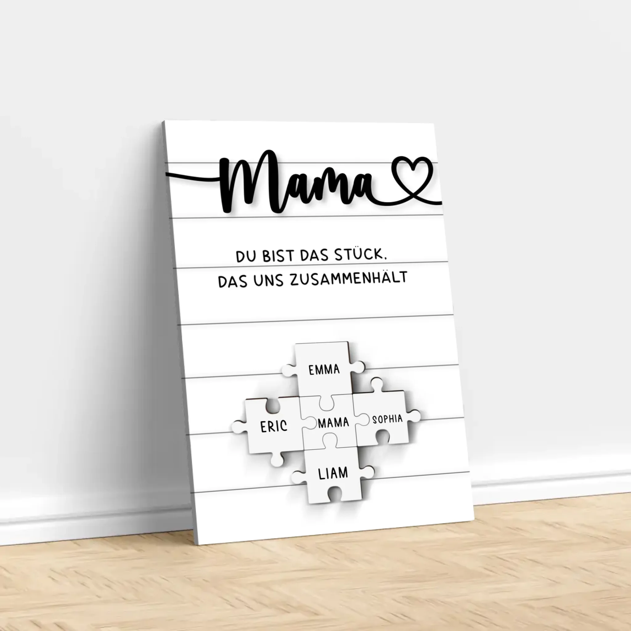 Personalisierte Leinwand "Mama ist unersetzlich"