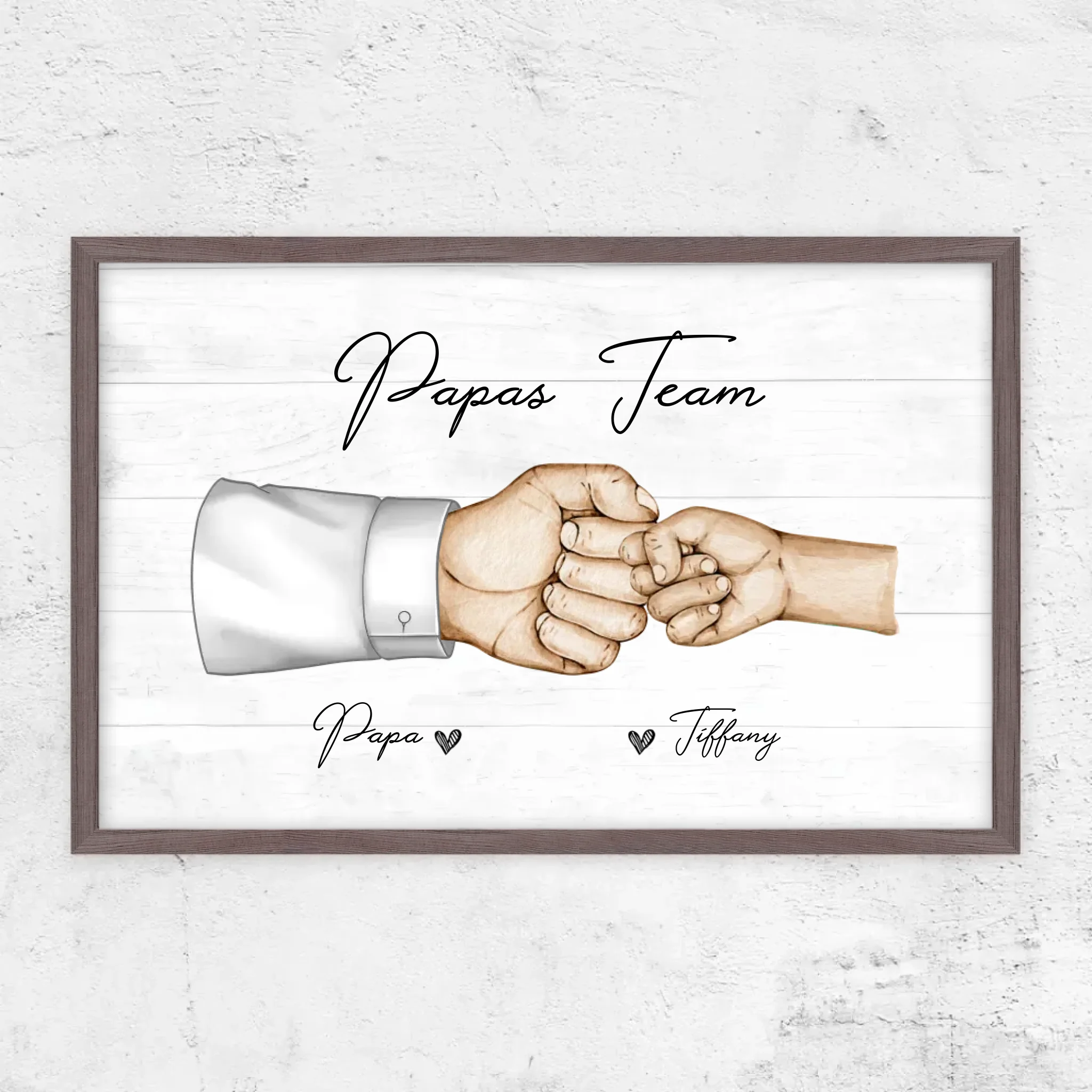 Personalisiertes Poster "Papas Team"