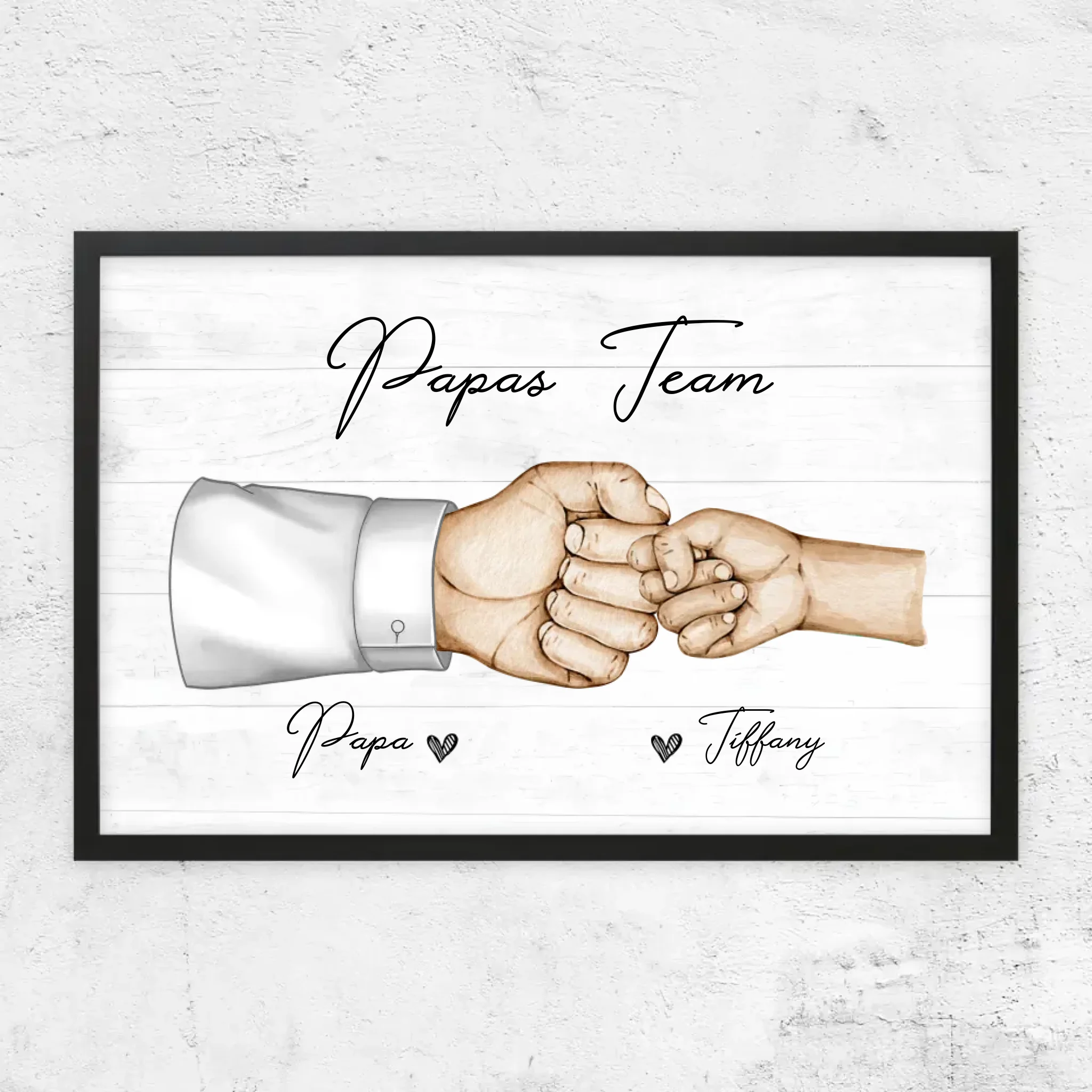 Personalisiertes Poster "Papas Team"