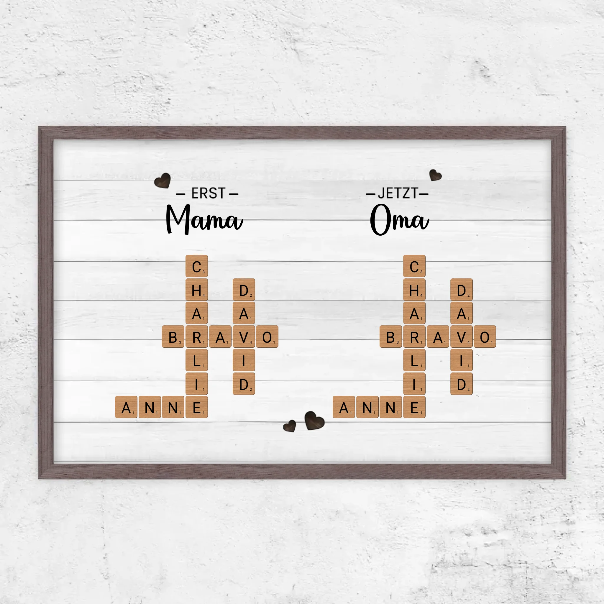 Personalisiertes Poster "Erst mama, Jetzt Oma - Kreuzworträtsel"
