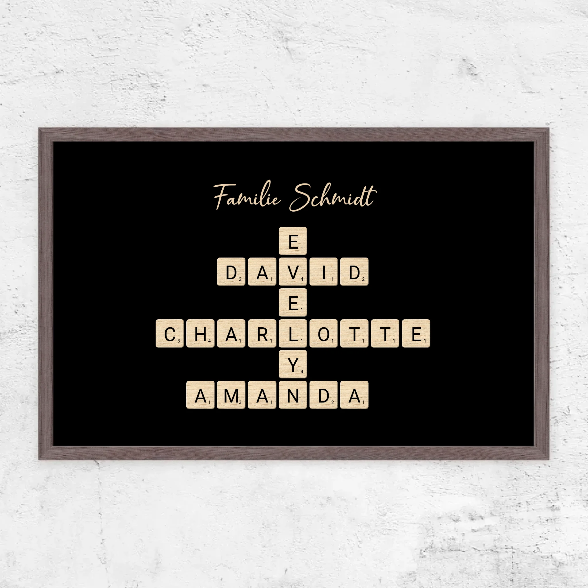 Personalisiertes Poster "Familien-Kreuzworträtsel - Horizontal"