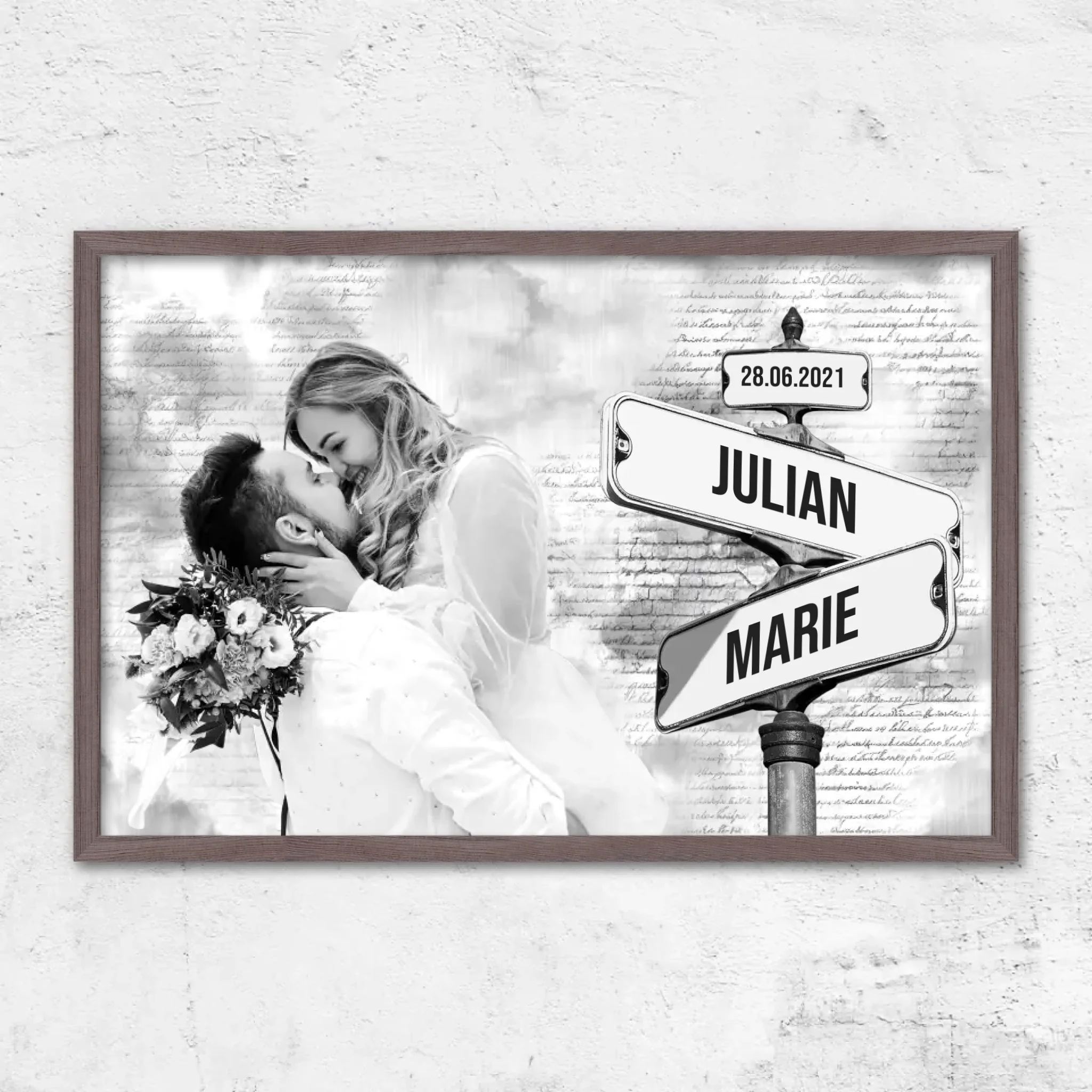 Personalisiertes Poster "Straßenschild mit eigenem Foto"