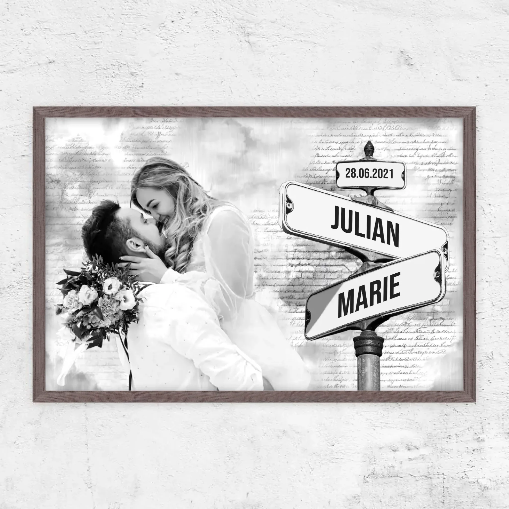 Personalisiertes Poster "Straßenschild mit eigenem Foto"
