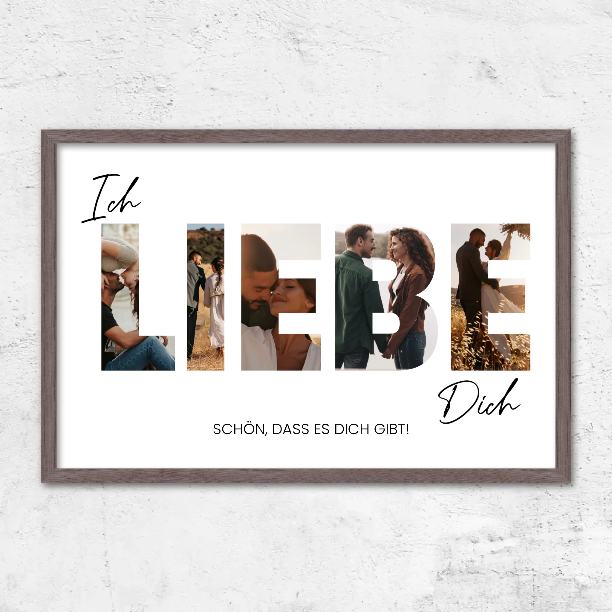 Personalisiertes Poster "Ich liebe dich - Mit Fotos"