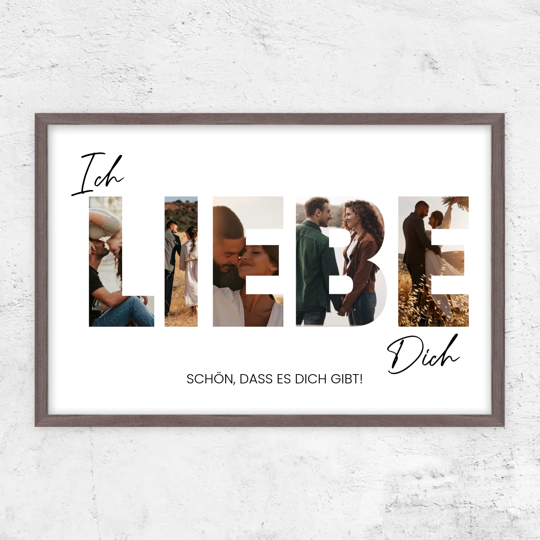 Personalisiertes Poster "Ich liebe dich - Mit Fotos"