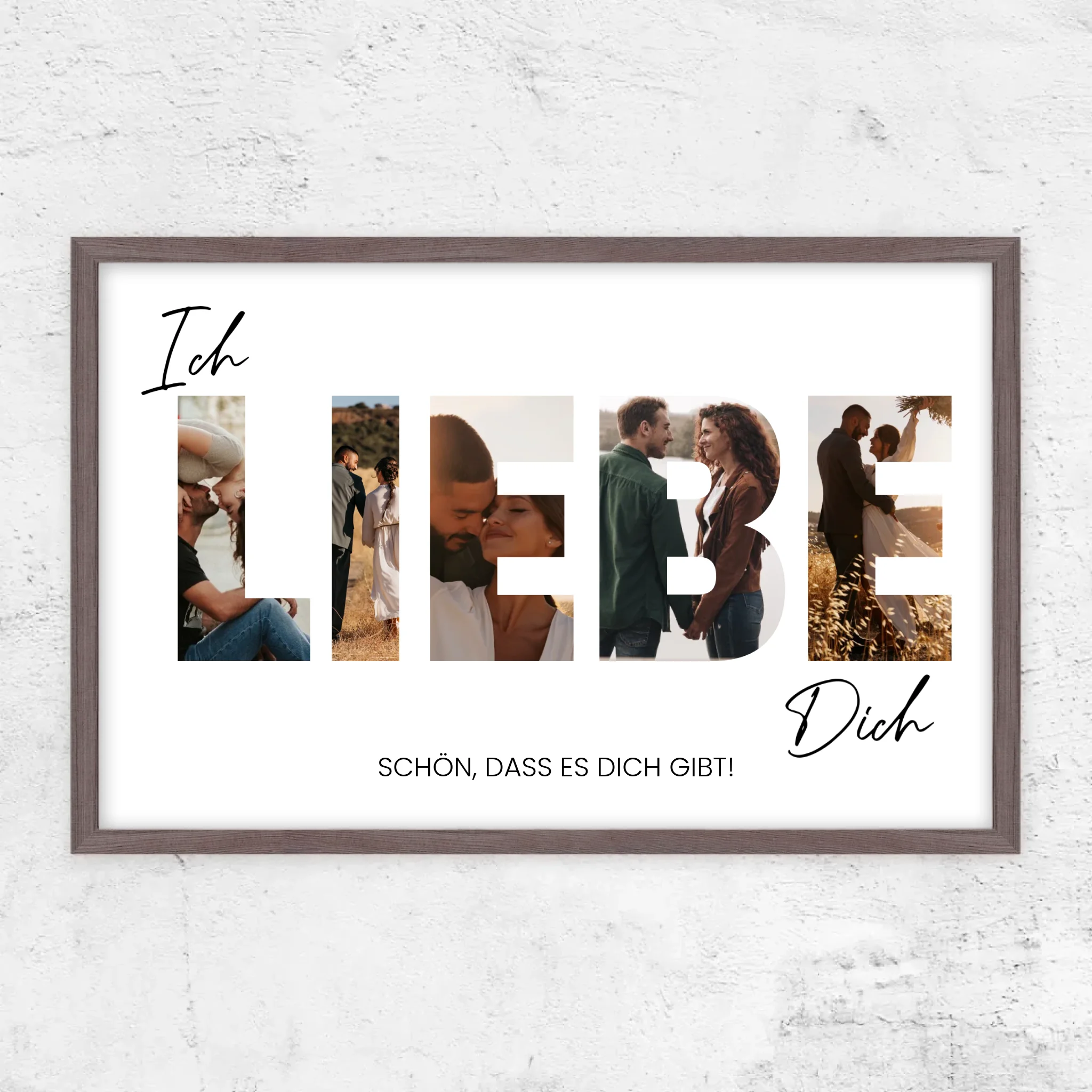 Personalisiertes Poster "Ich liebe dich - Mit Fotos"