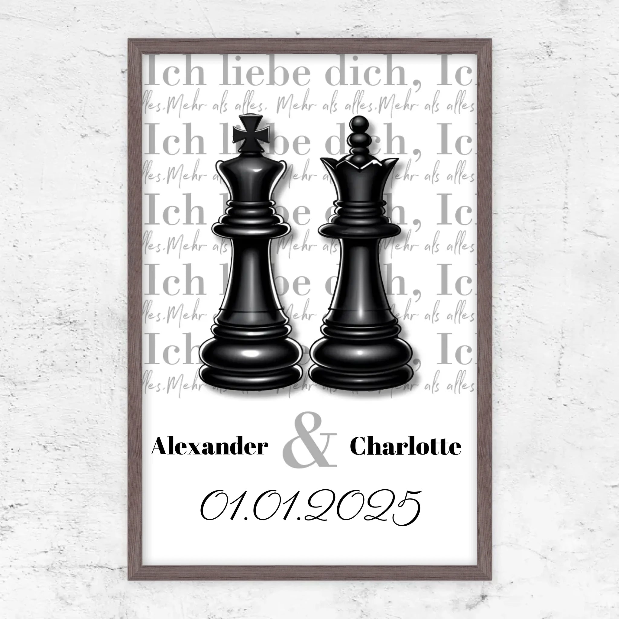 Personalisiertes Poster "Die Dame und der König"