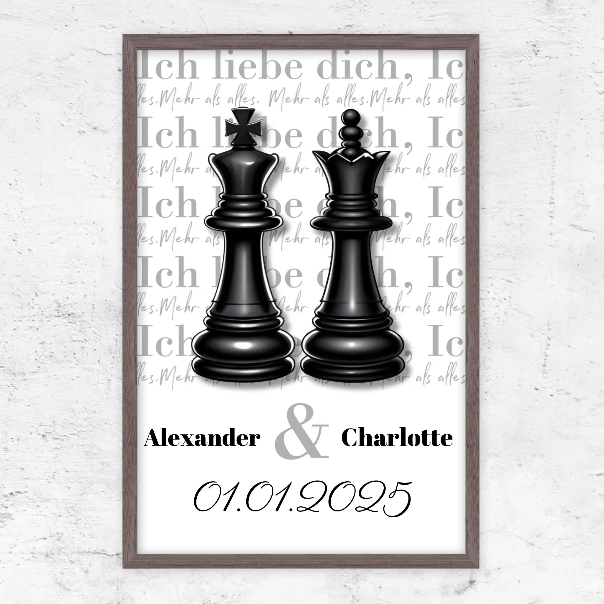 Personalisiertes Poster "Die Dame und der König"