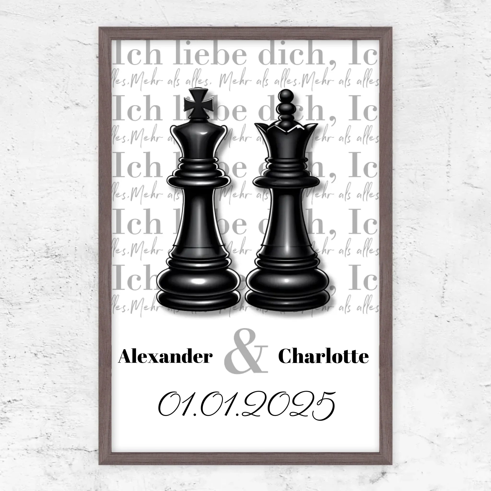 Personalisiertes Poster "Die Dame und der König"