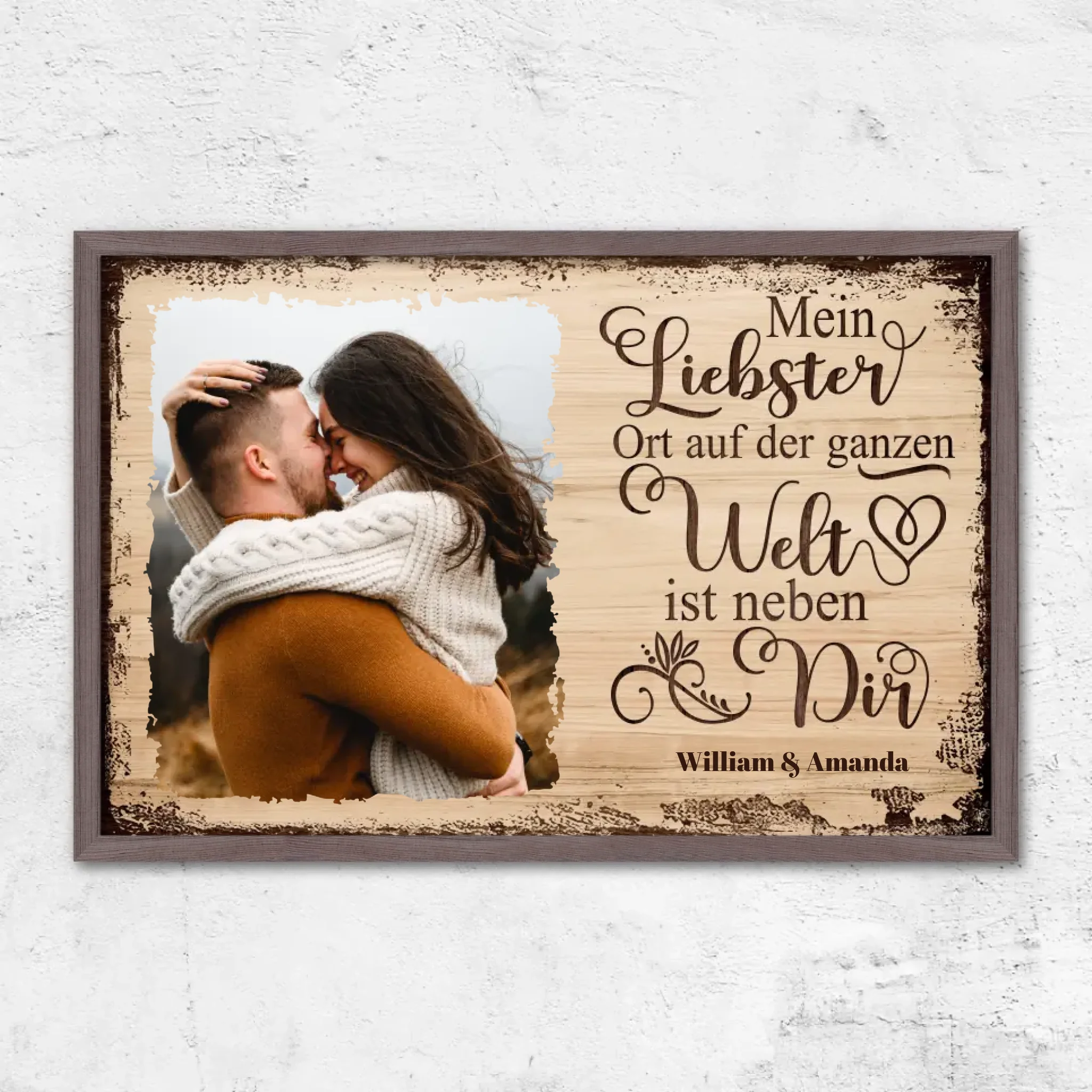 Personalisiertes Poster "Mein Lieblingsort ist neben dir mit Bild"