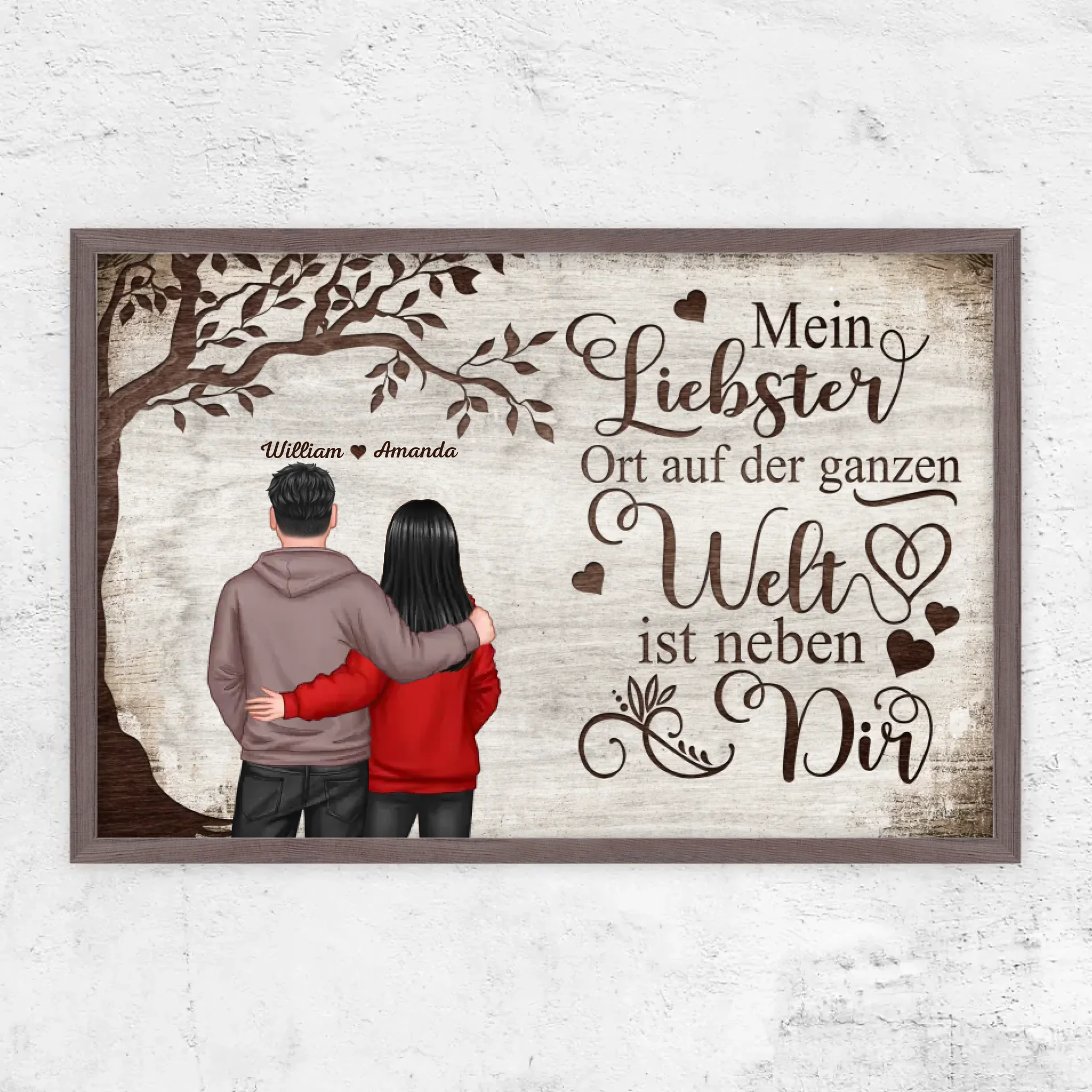 Personalisiertes Poster "Lieblingsort - Blick von hinten"