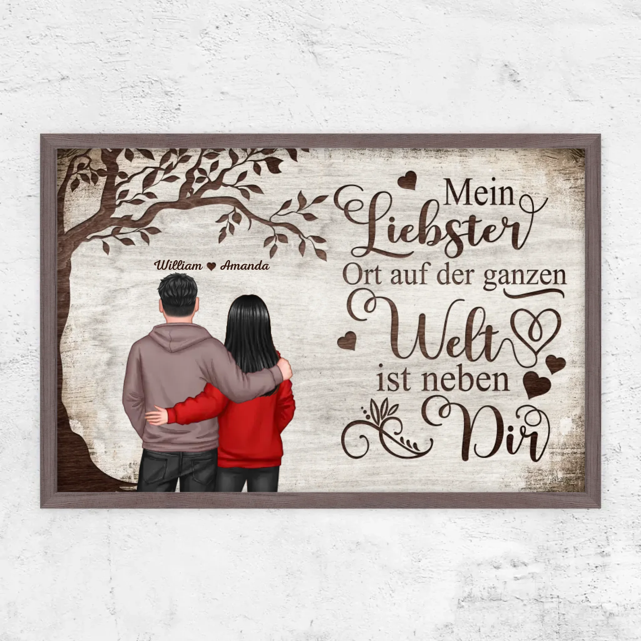 Personalisiertes Poster "Lieblingsort - Blick von hinten"