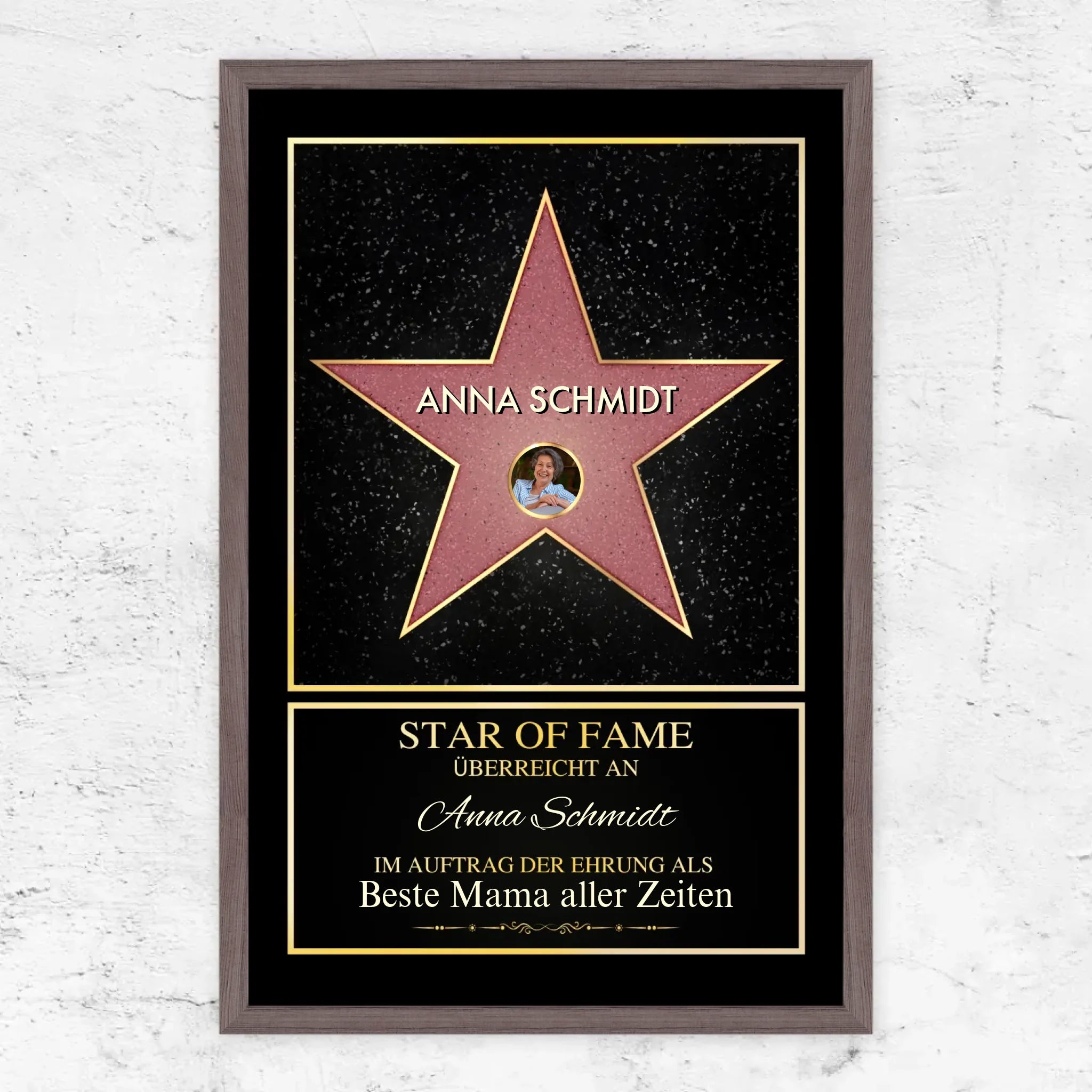 Personalisiertes Poster "Star of Fame - mit eigenem Foto"