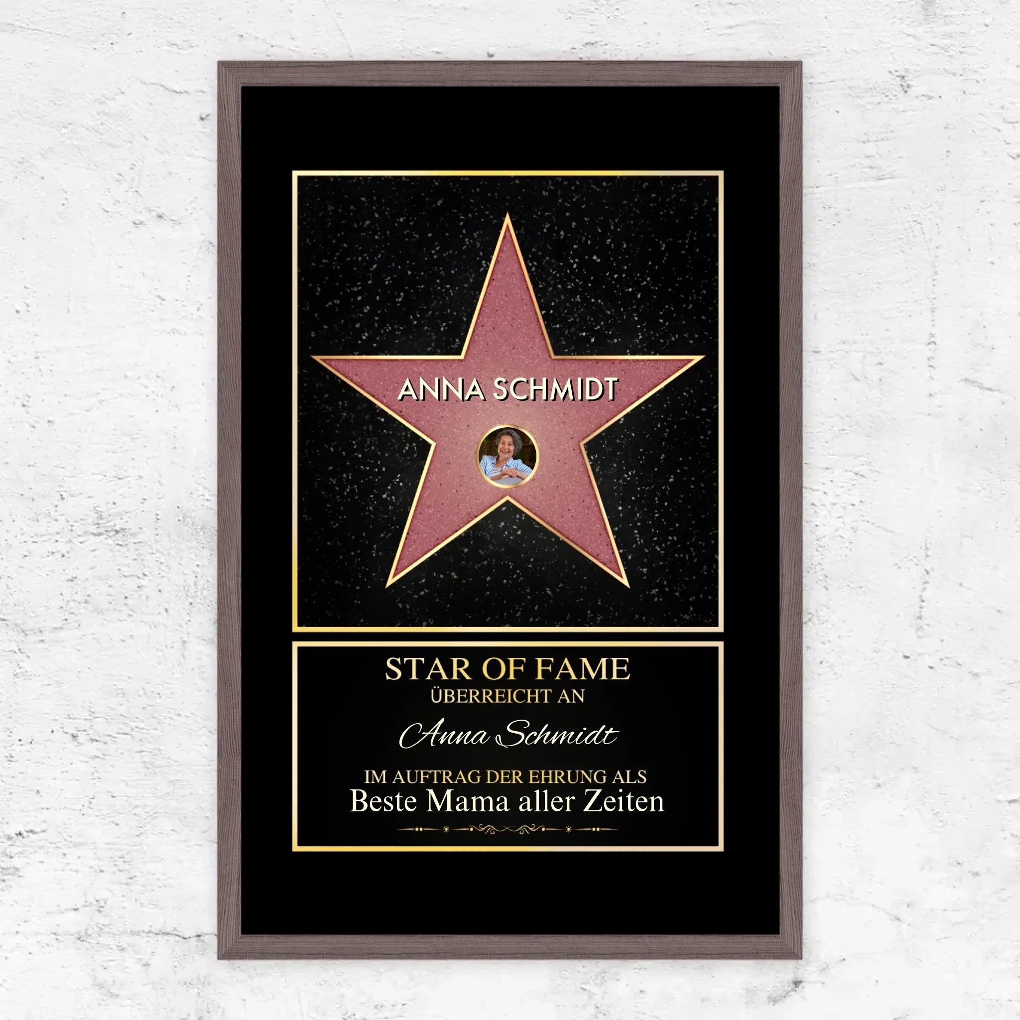 Personalisiertes Poster "Star of Fame - mit eigenem Foto"