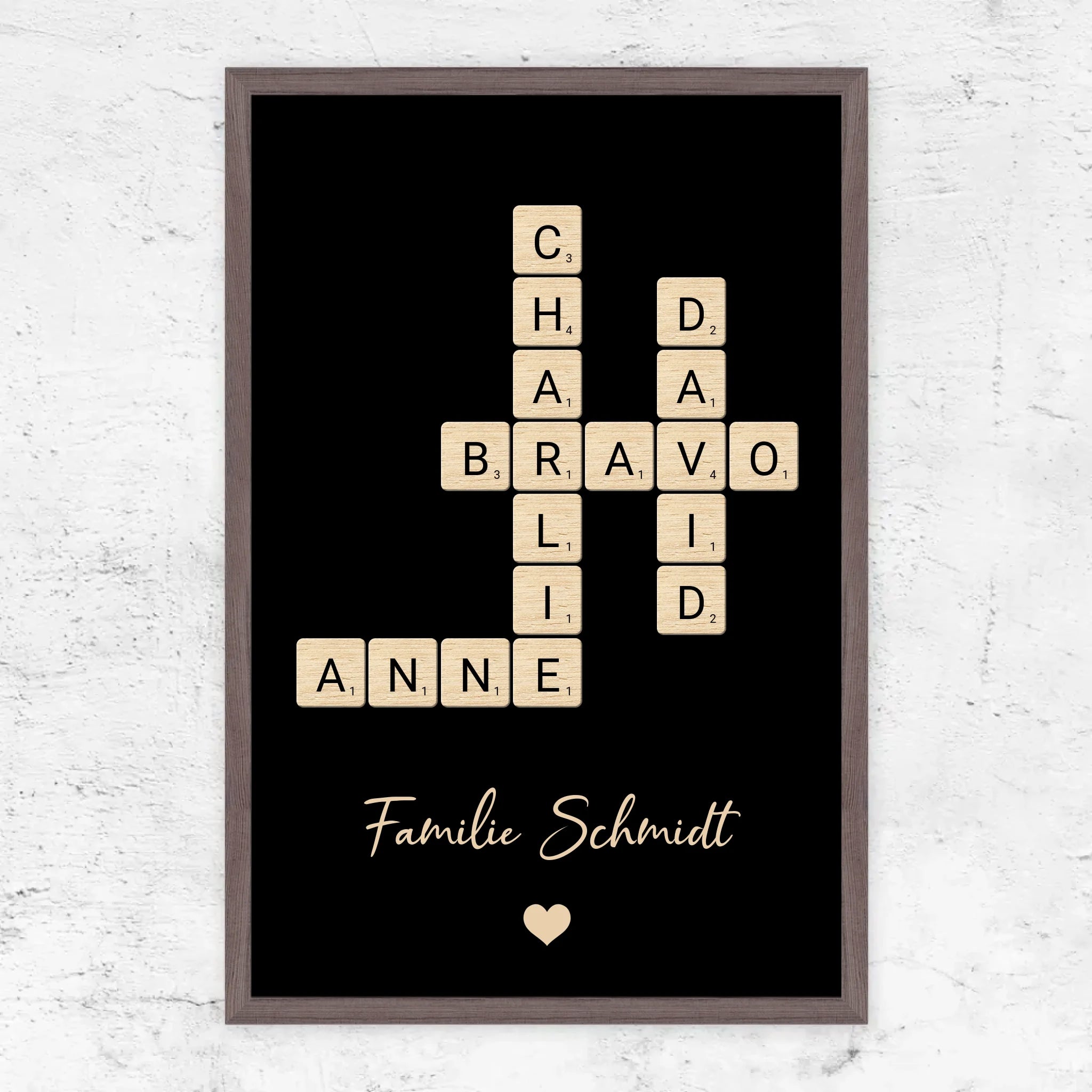 Personalisiertes Poster "Familien-Kreuzworträtsel"