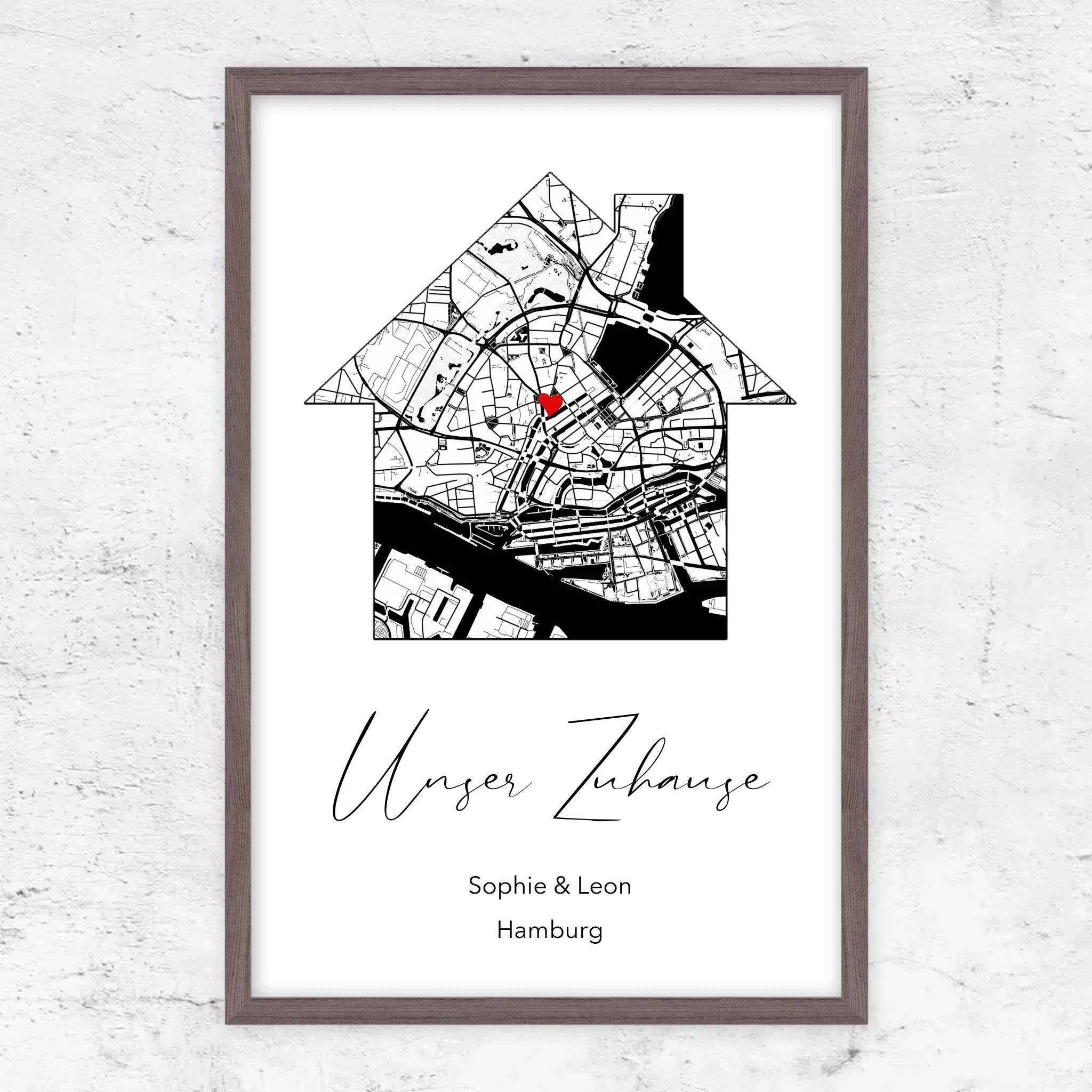 Personalisiertes Poster "Unser Zuhause"