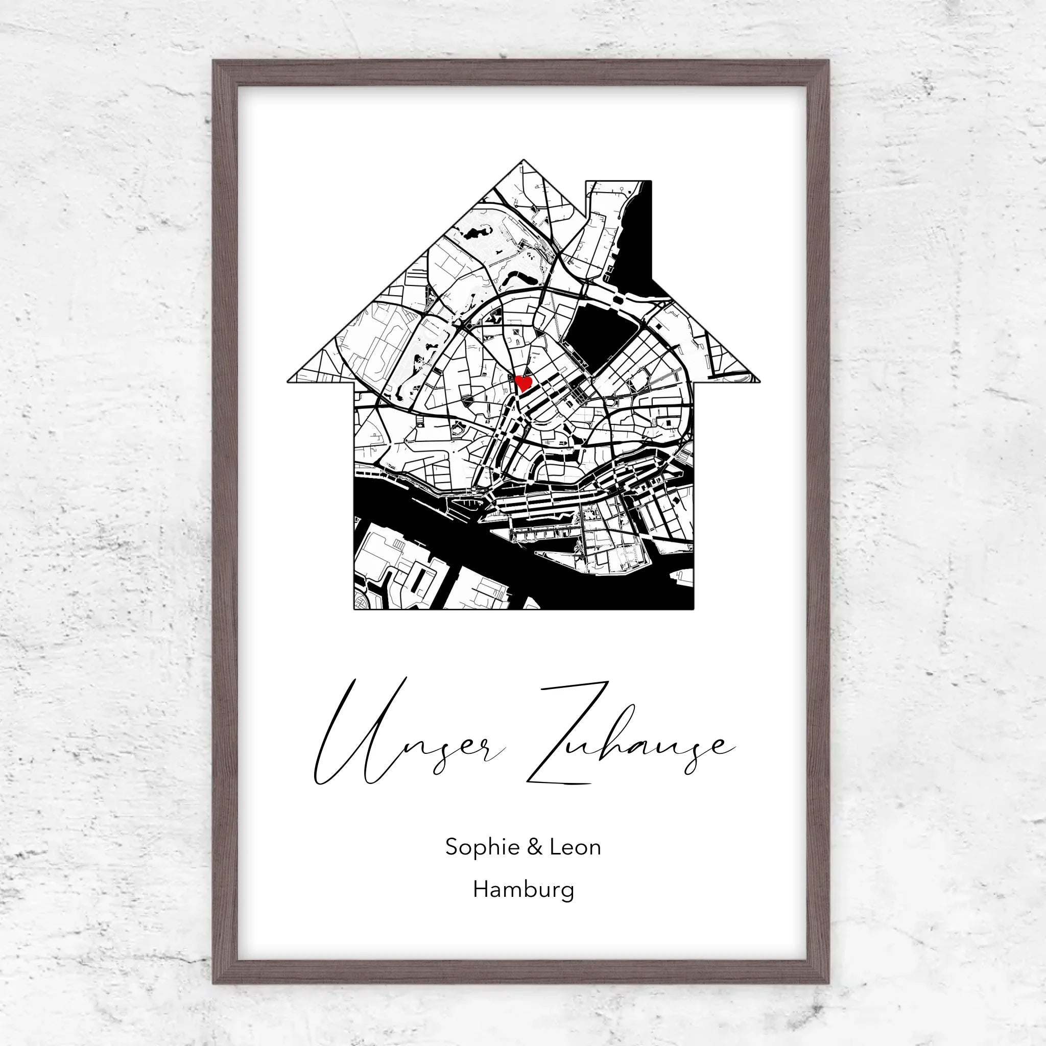 Personalisiertes Poster "Unser Zuhause"