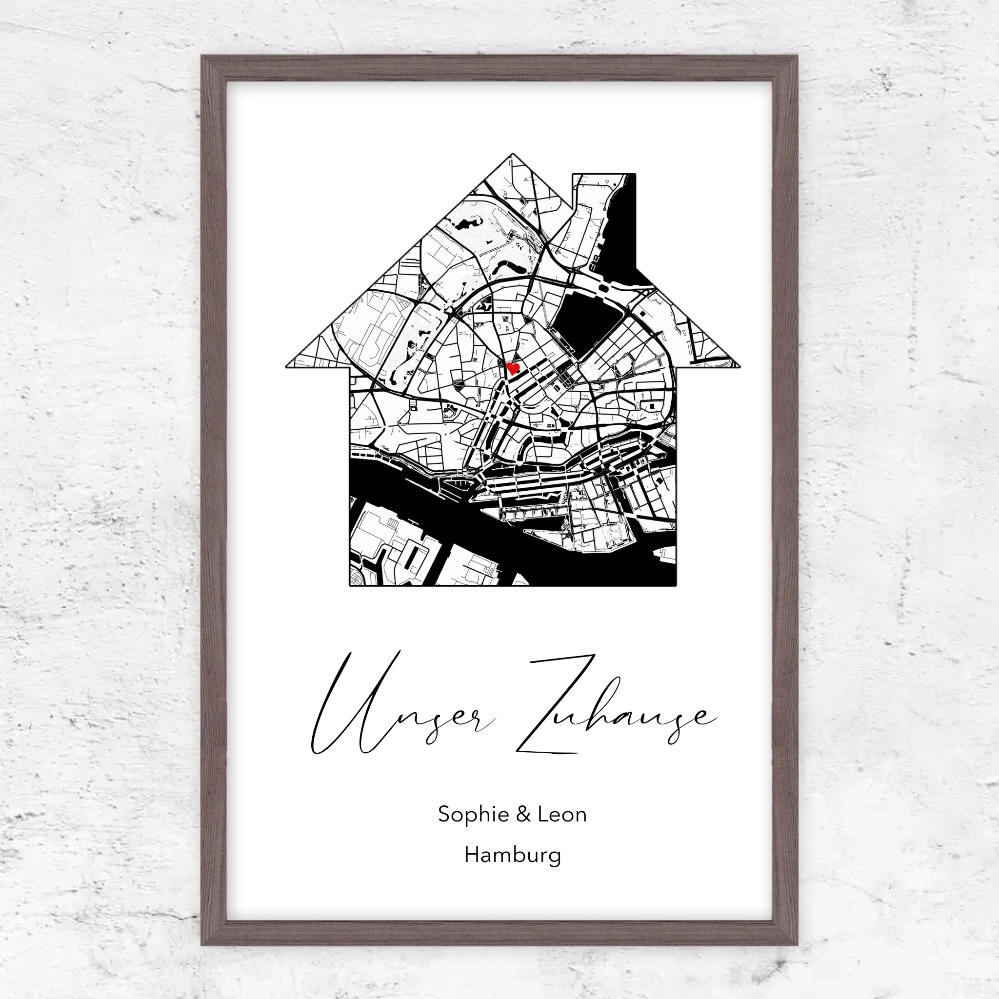 Personalisiertes Poster "Unser Zuhause"