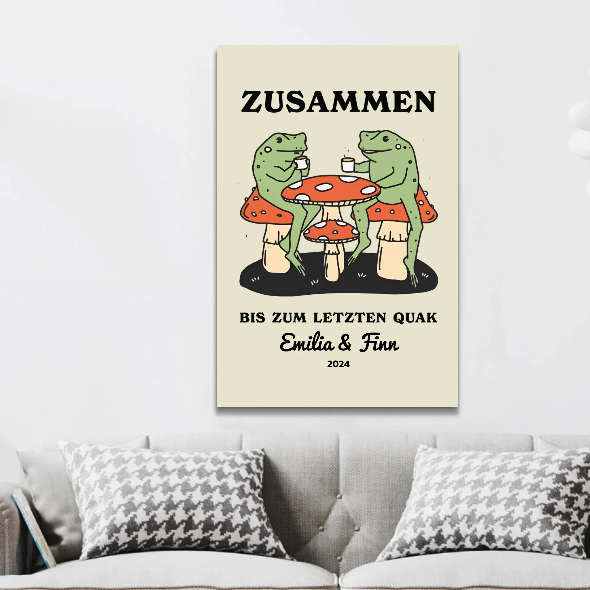 Personalisierte Leinwand – Zusammen, bis wir den Löffel abgeben