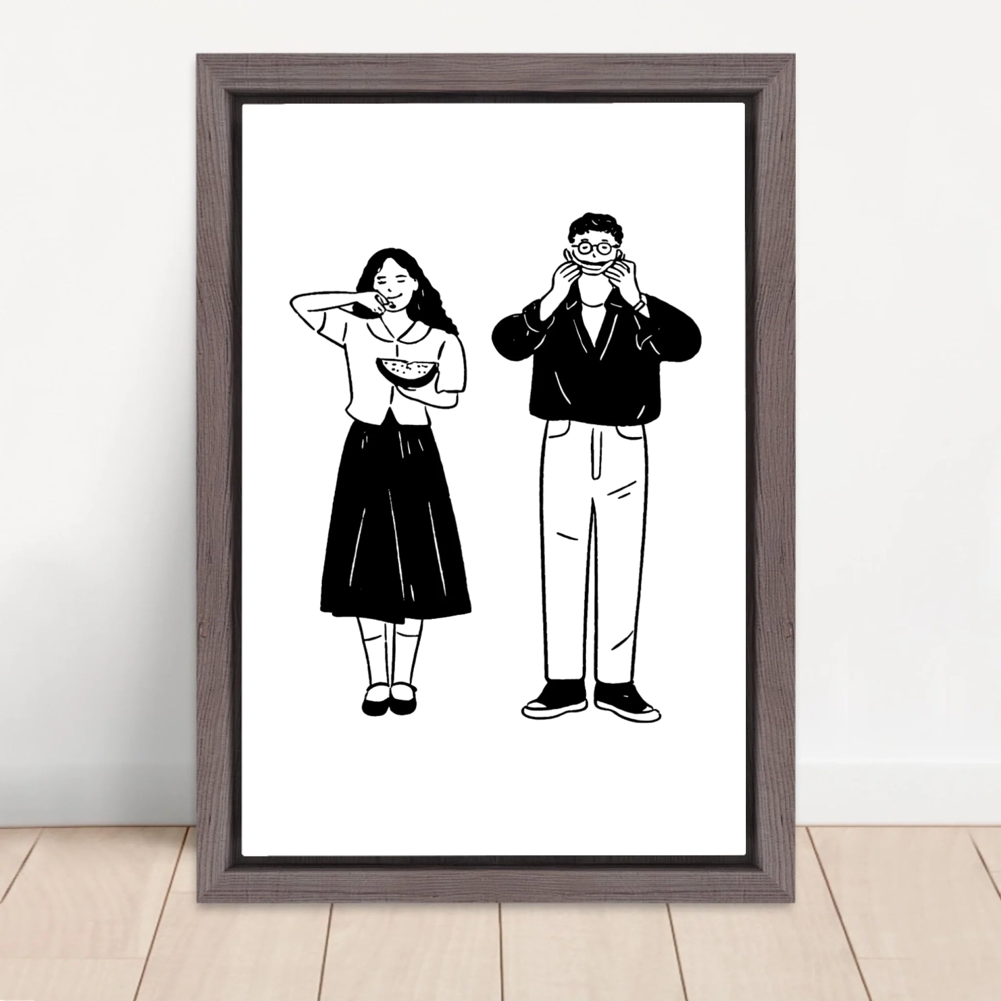 Vertical Framed  Canvas-Oak 2026