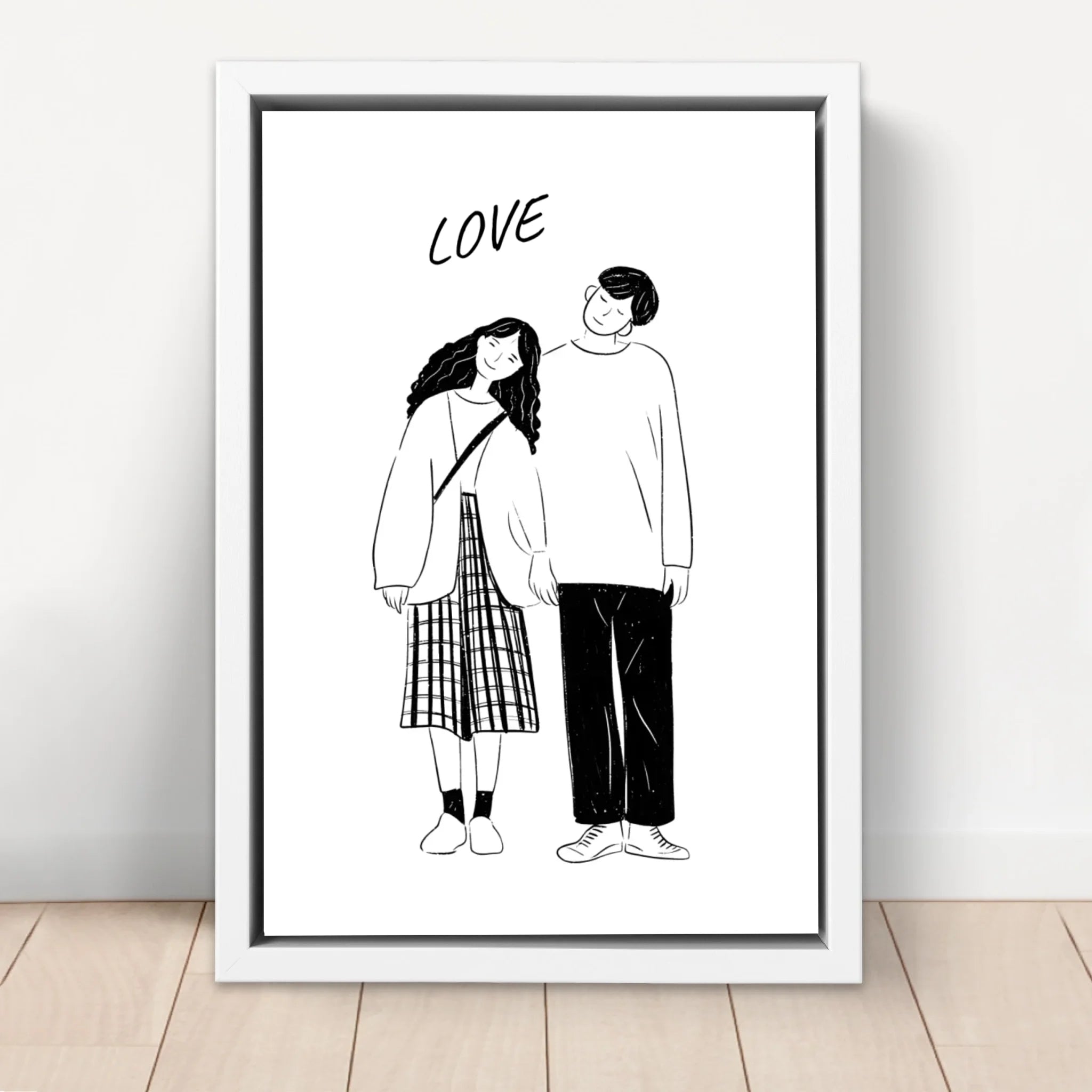 Personalisierte Leinwand – Foto in Linienzeichnung