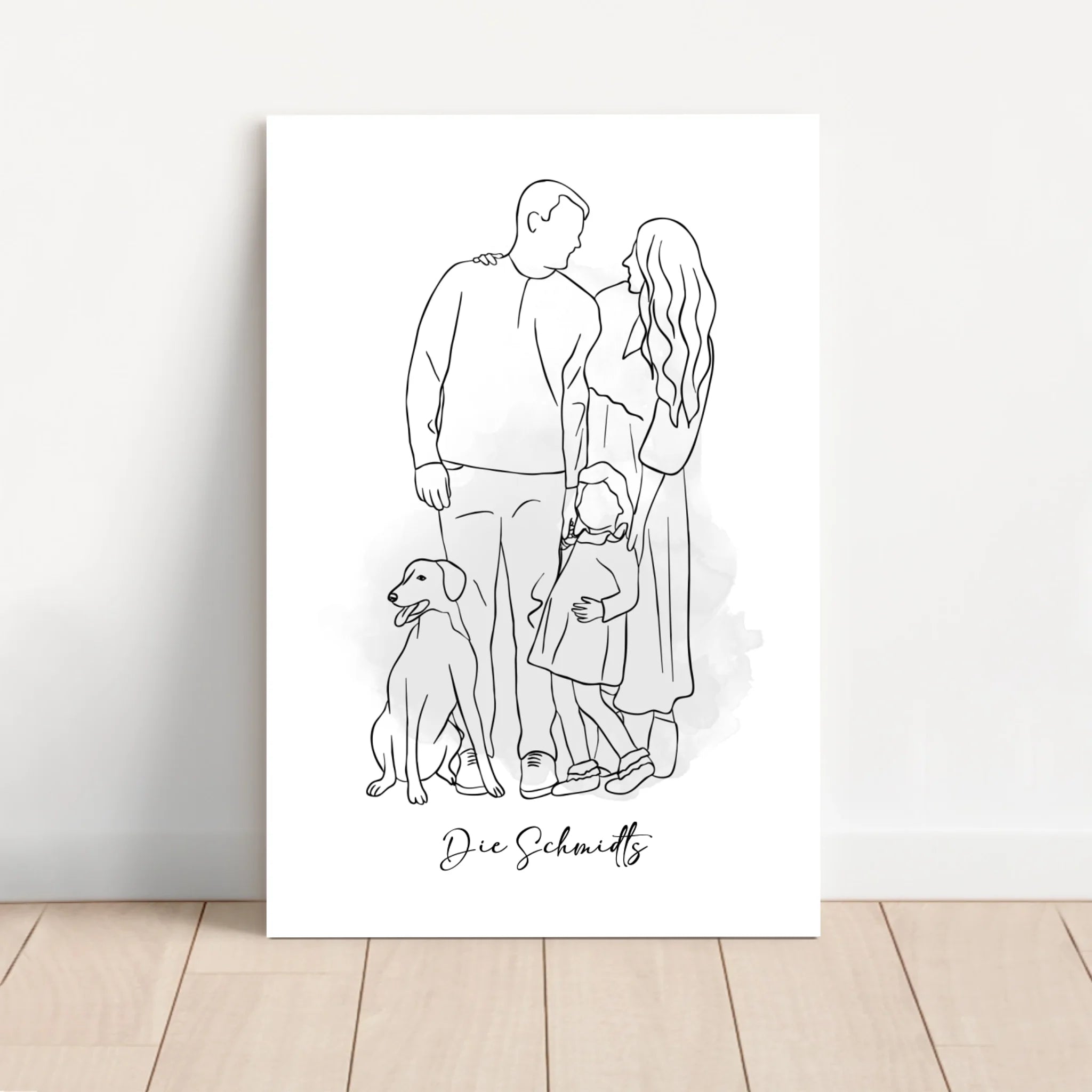 Personalisierte Leinwand – Einzeilige Zeichnung