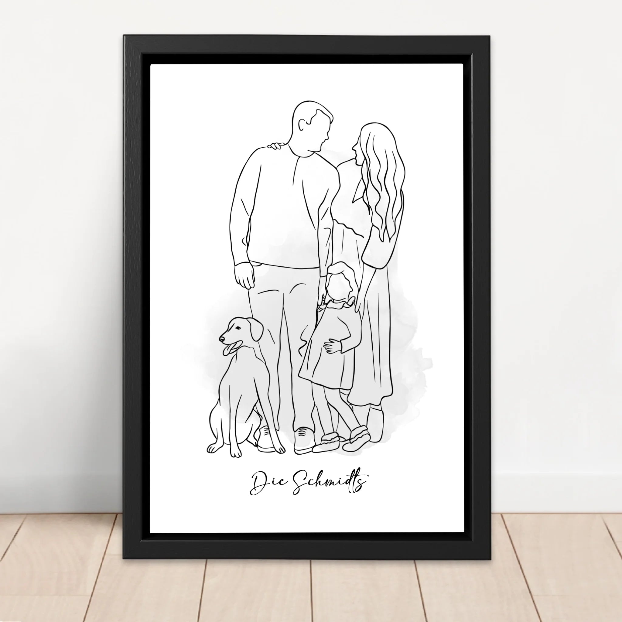 Personalisierte Leinwand – Einzeilige Zeichnung