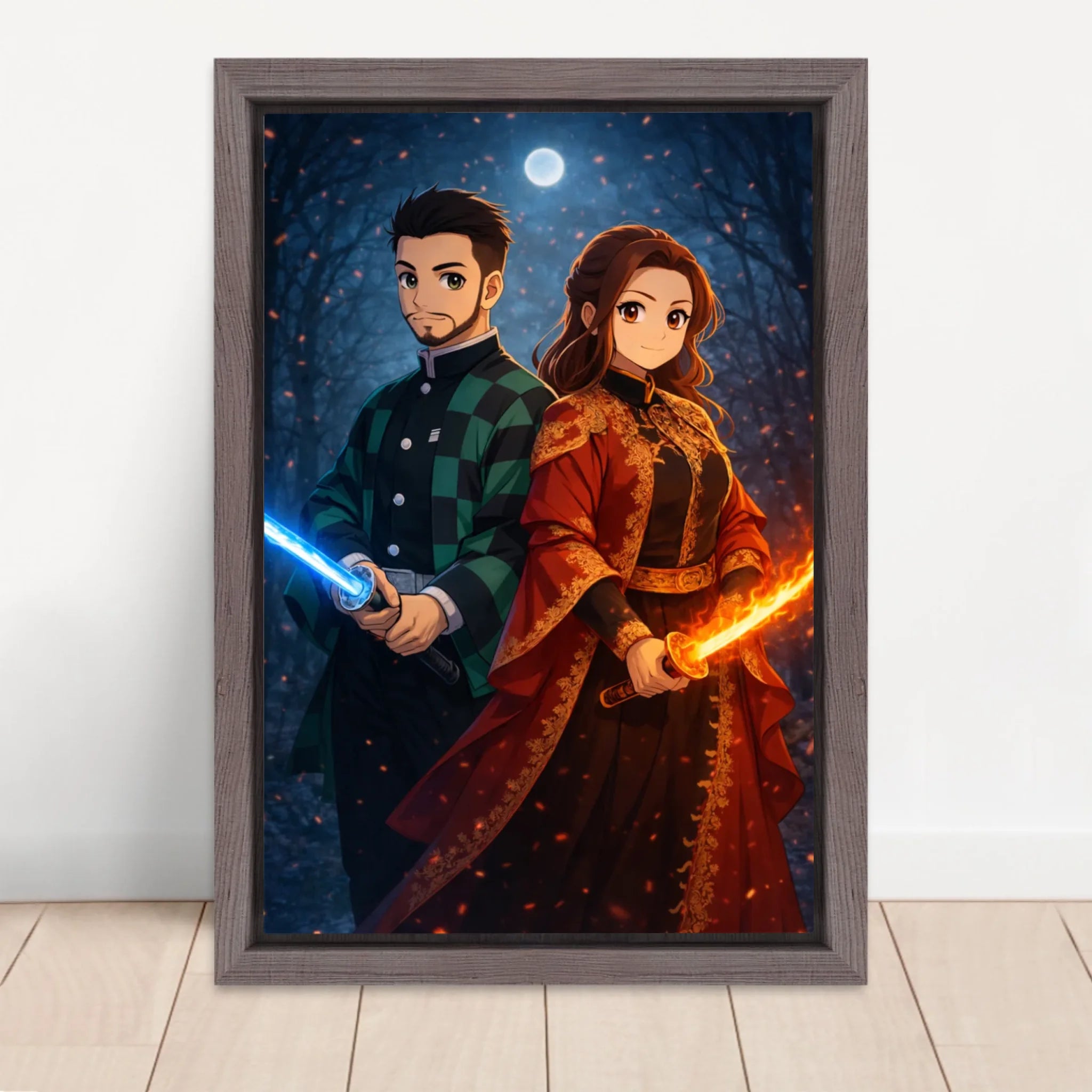 Vertical Framed  Canvas-Oak 2026